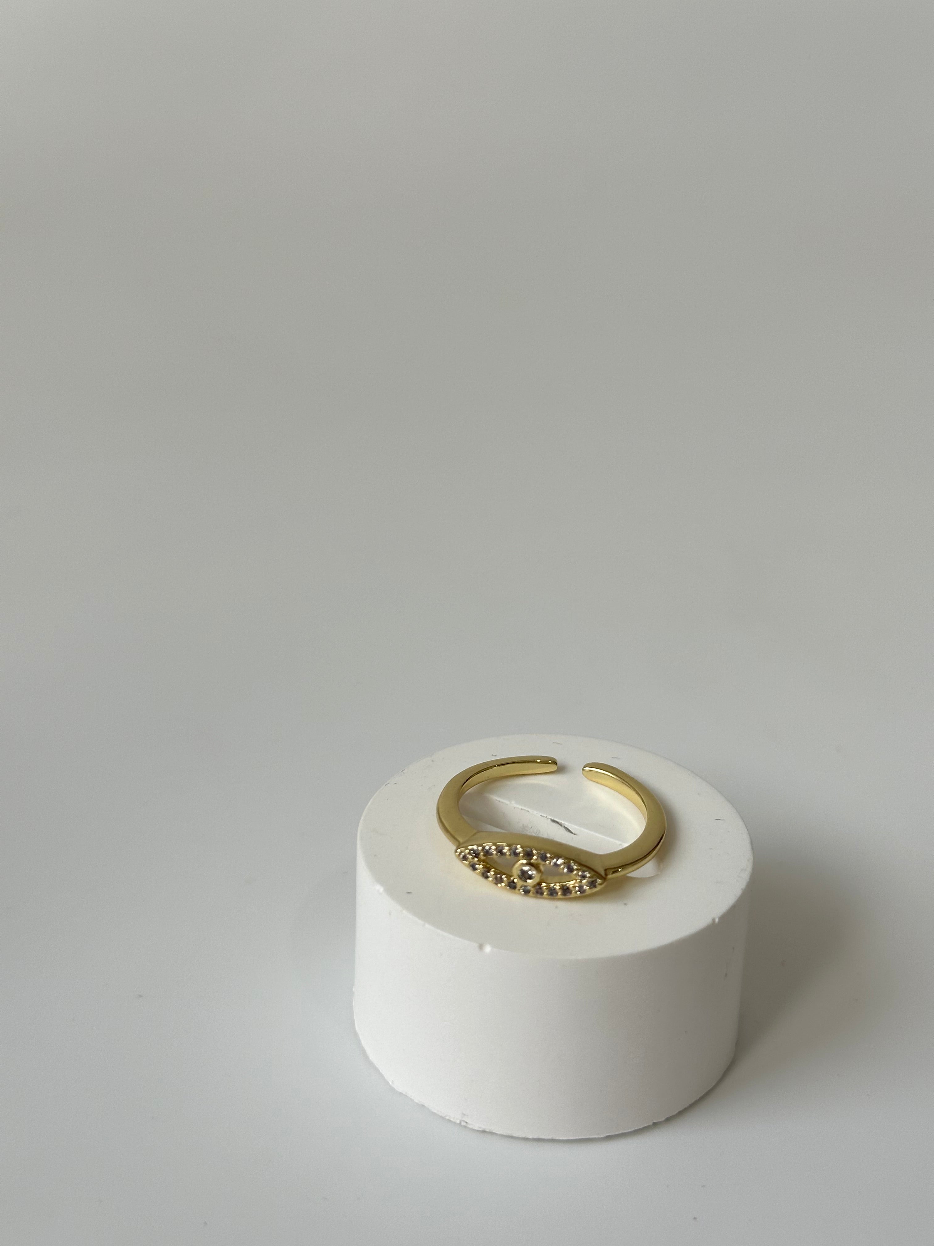 Zirkon Taş Göz Detay Yüzük