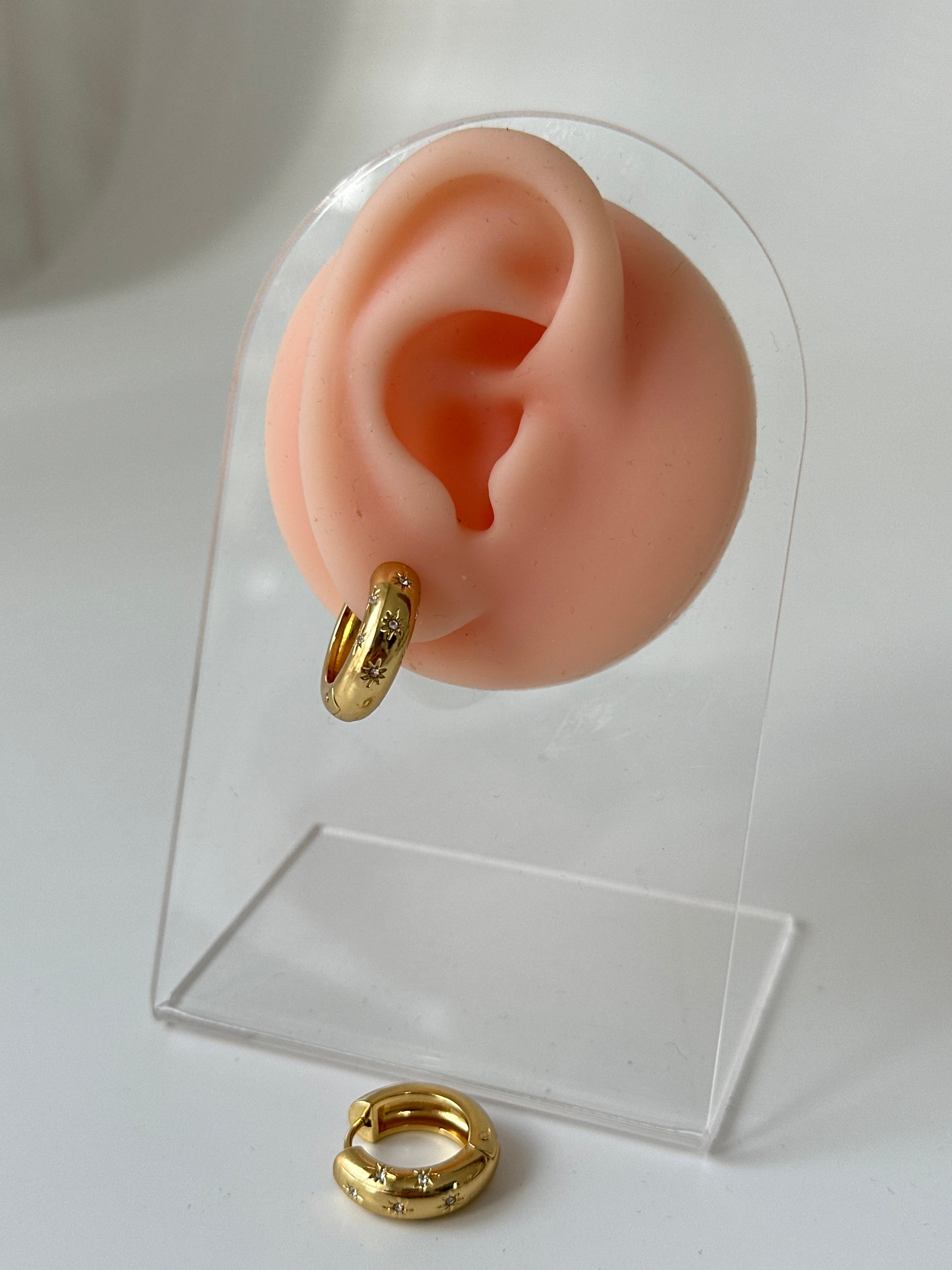 Çelik Yıldız İşleme Küpe