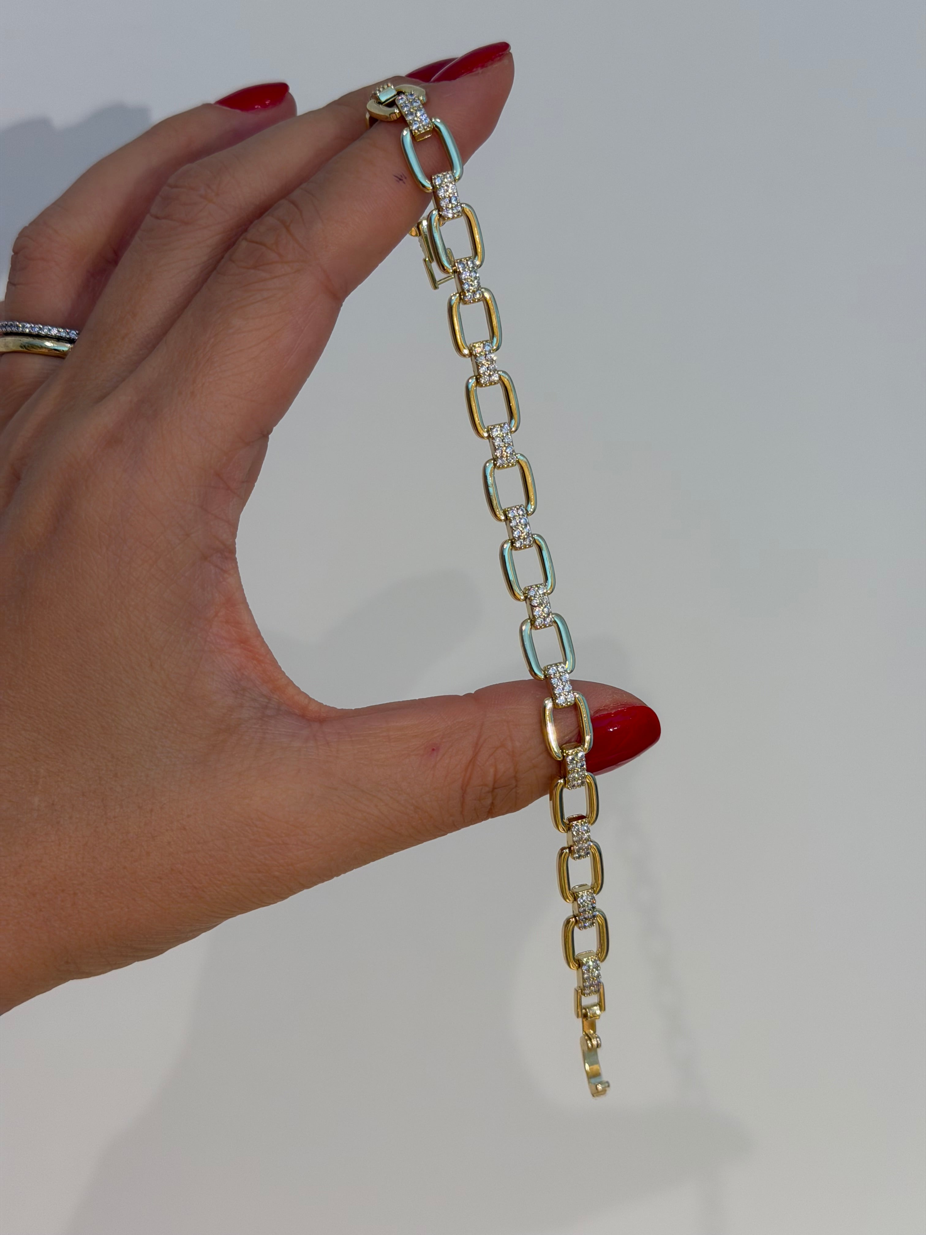 Taş Kare Kordon Xuping Bileklik