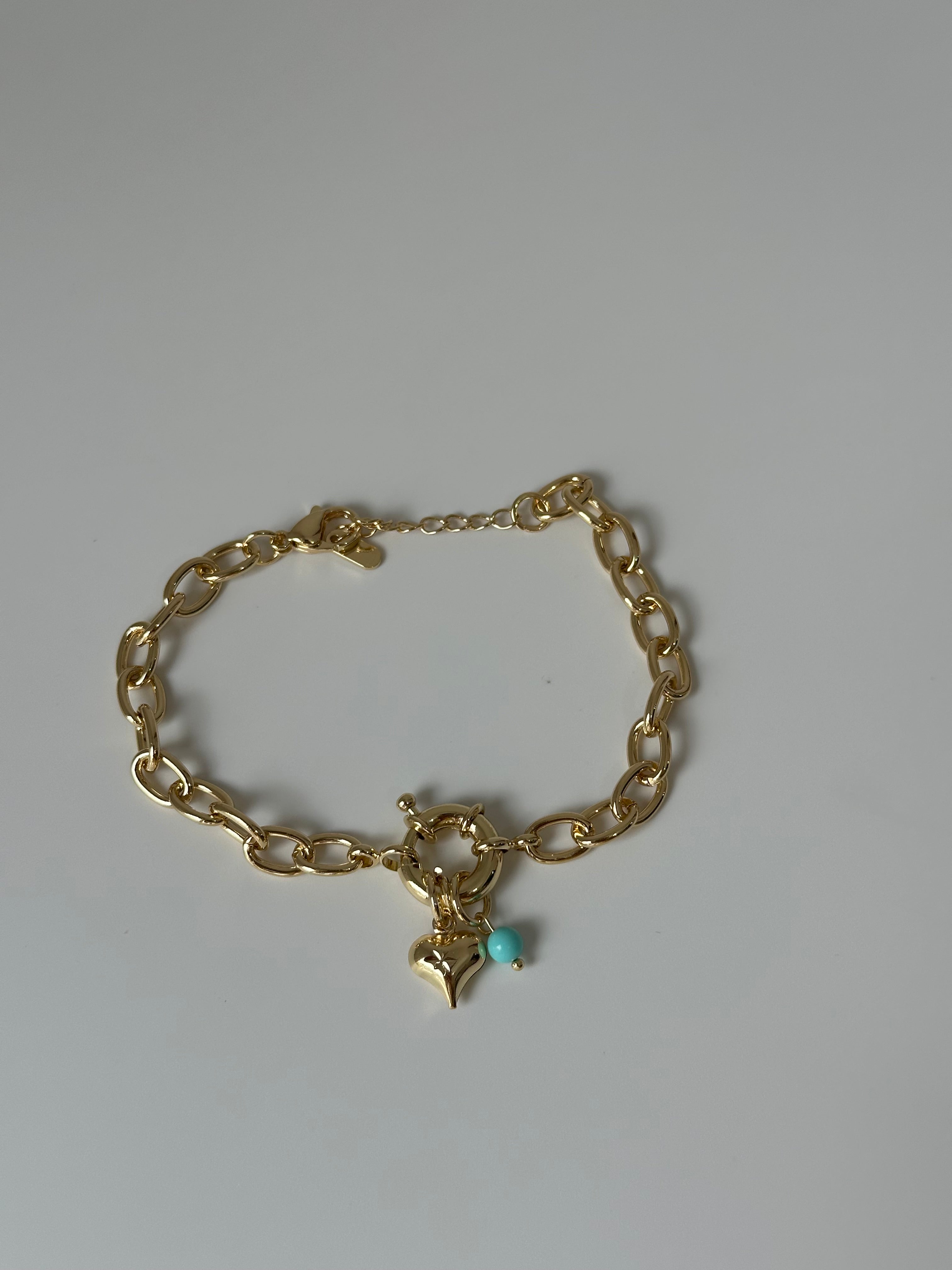 Kalp Charm Bileklik 14K