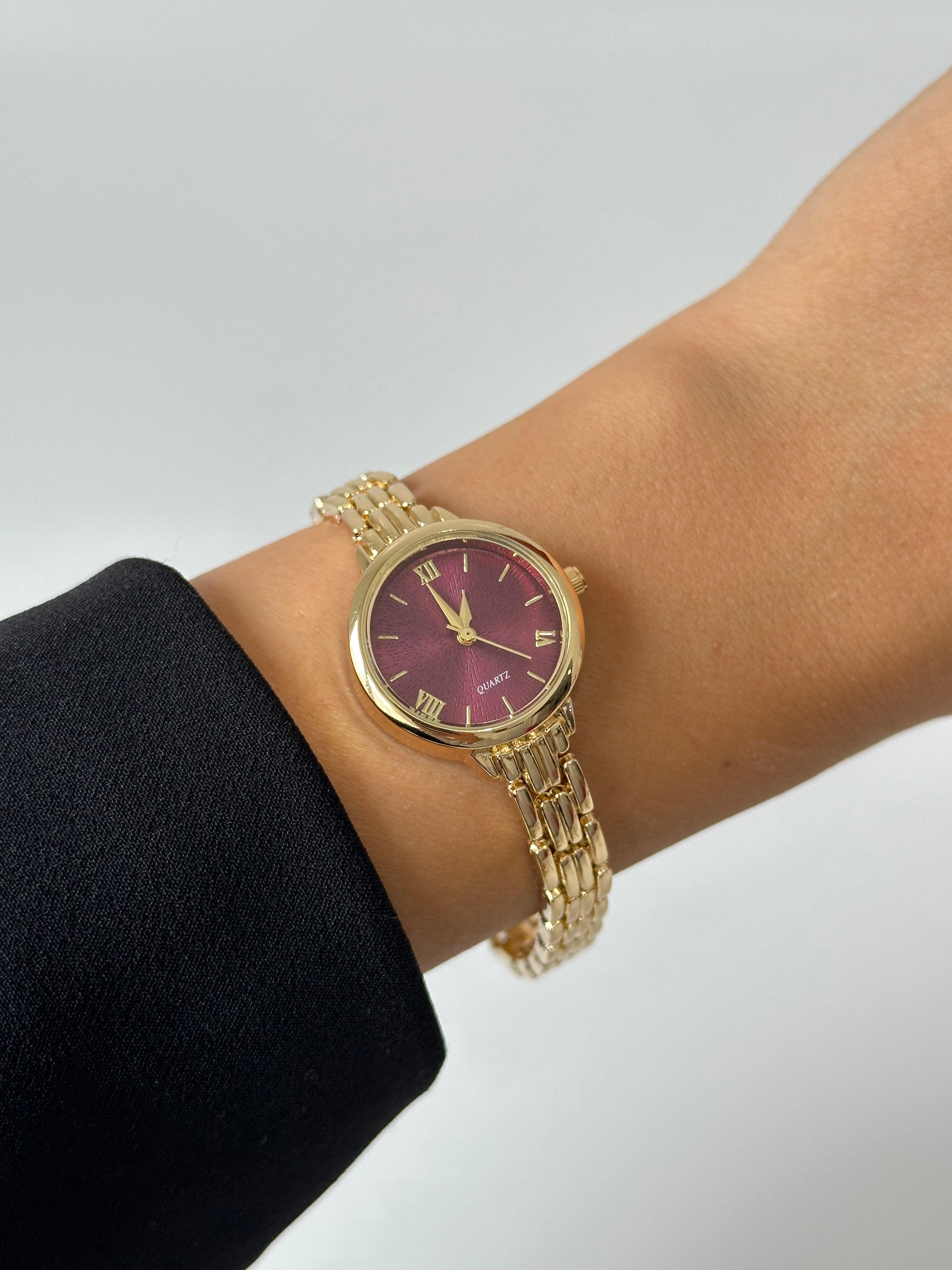 Gold Kordon Bordo Kadran Saat