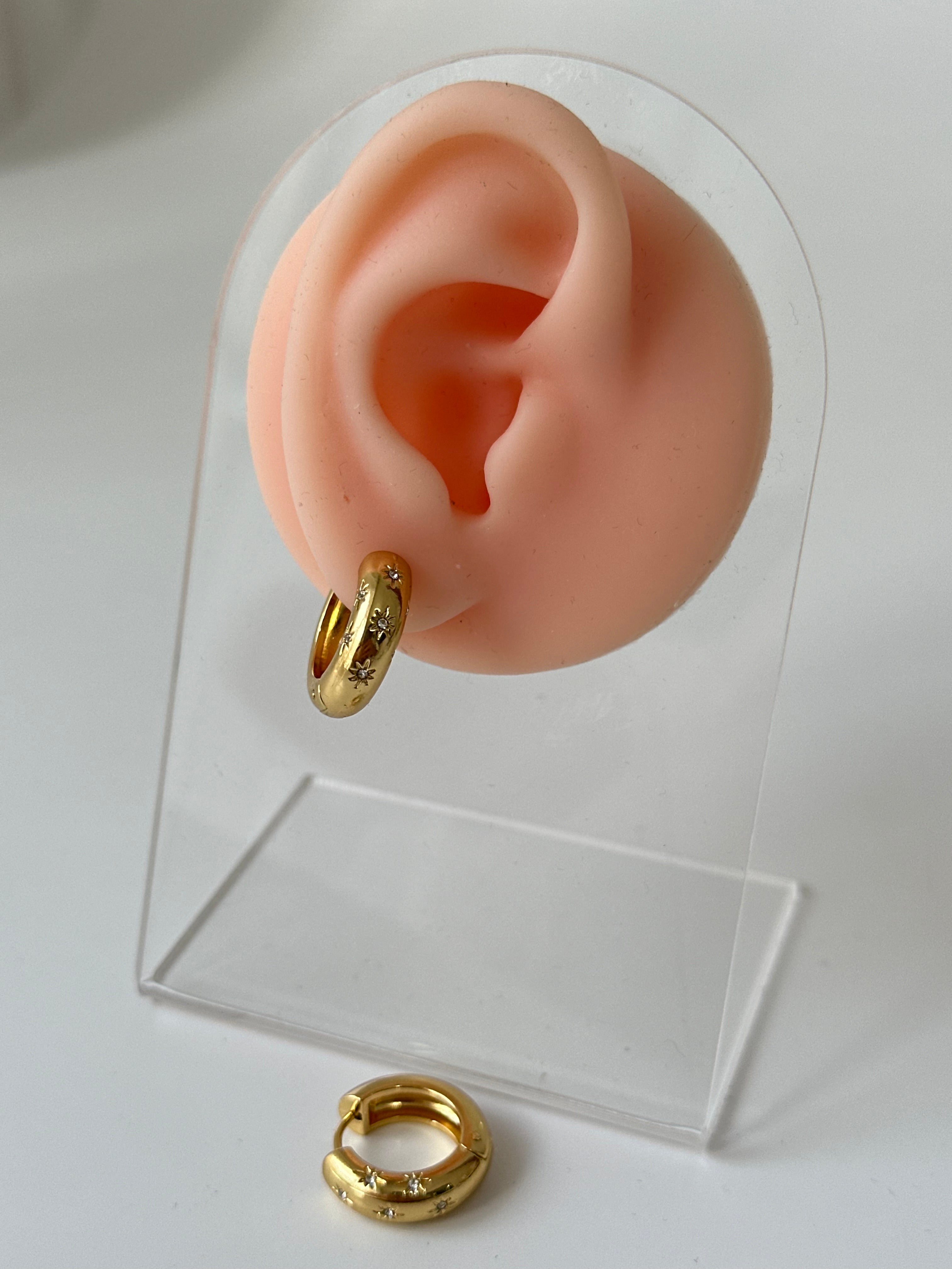 Çelik Yıldız İşleme Küpe