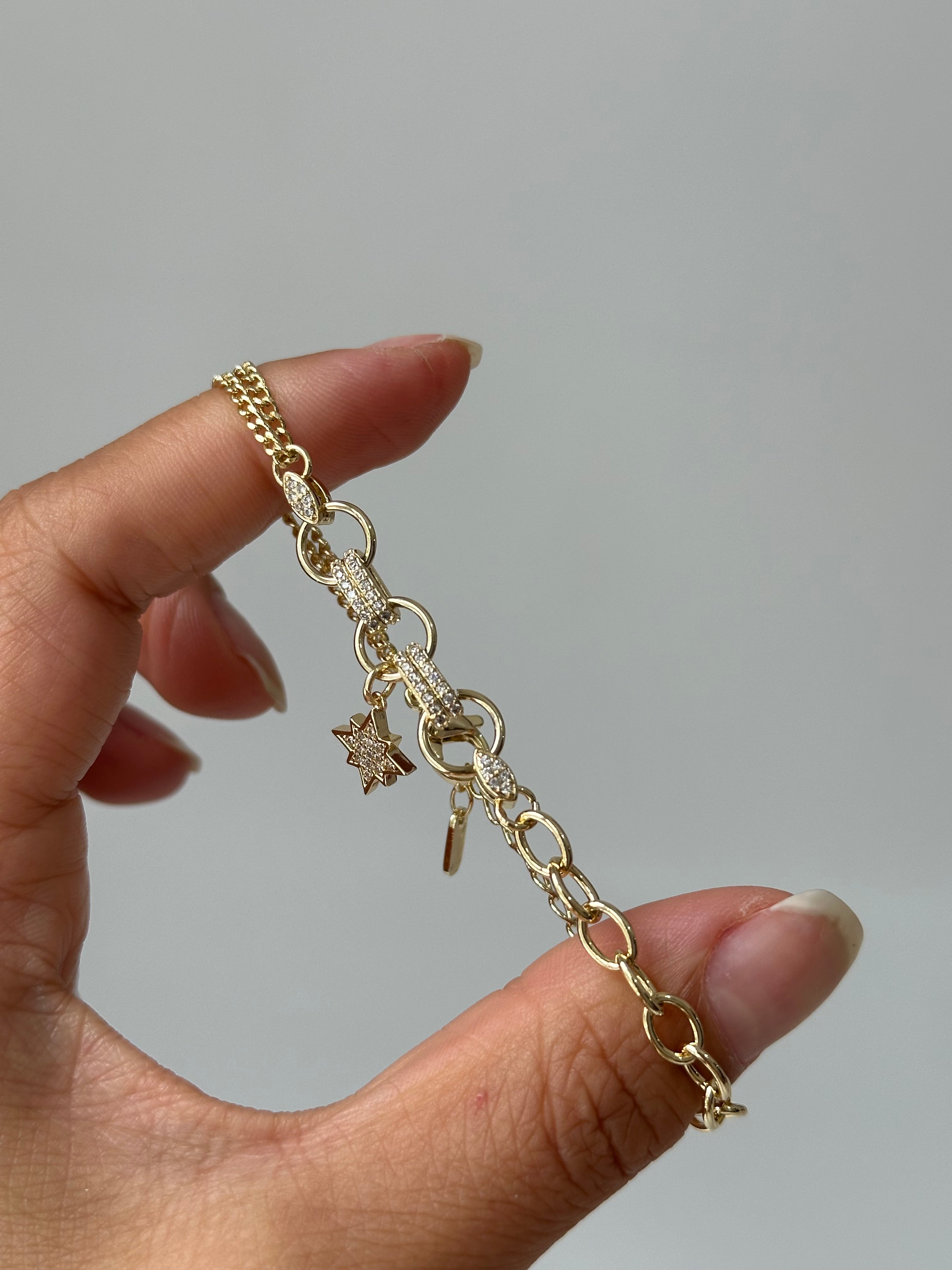 Kuzey Yıldız Charm 14k Bileklik