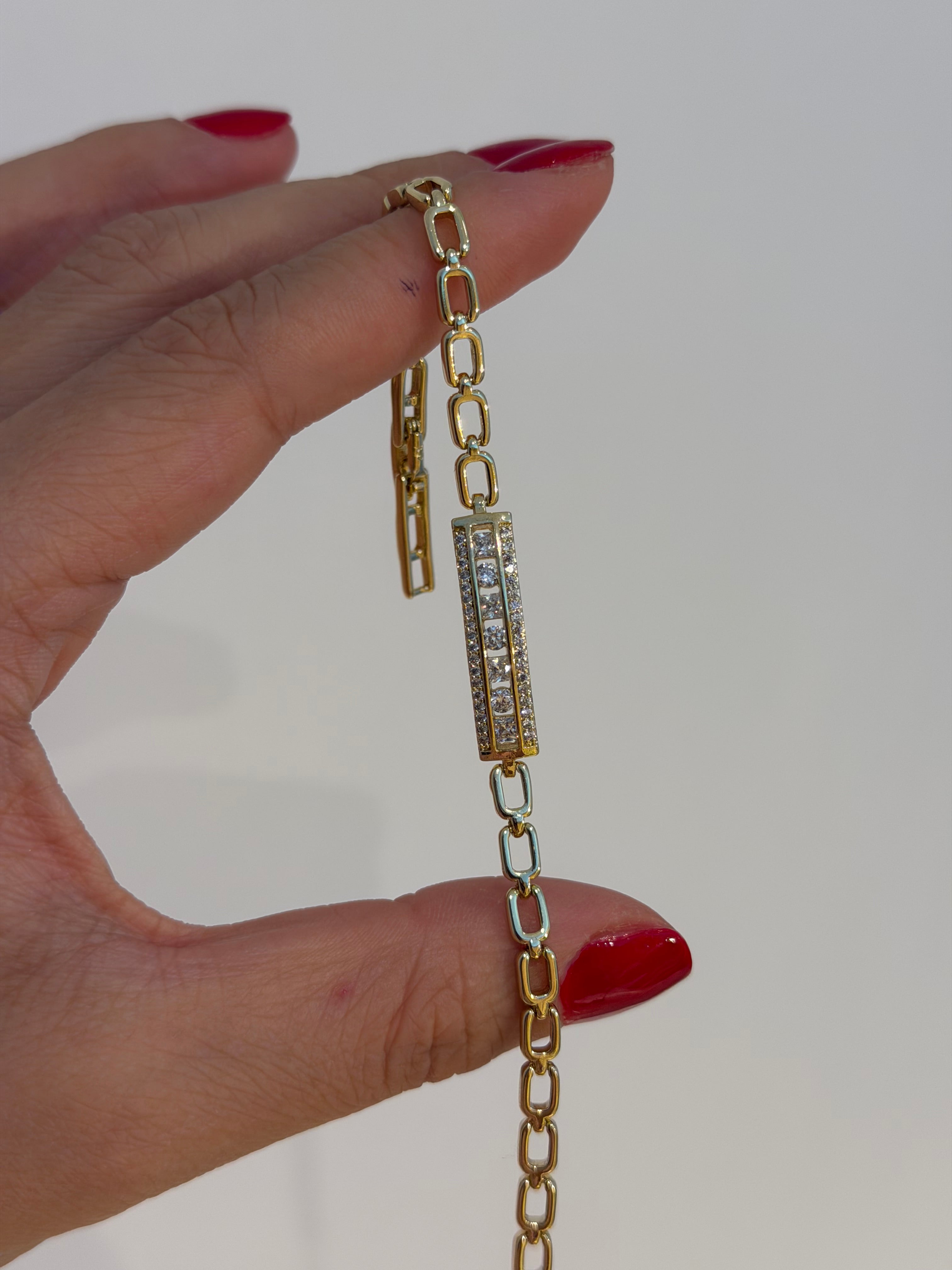 Taş Geçiş Zincir Bileklik Xuping