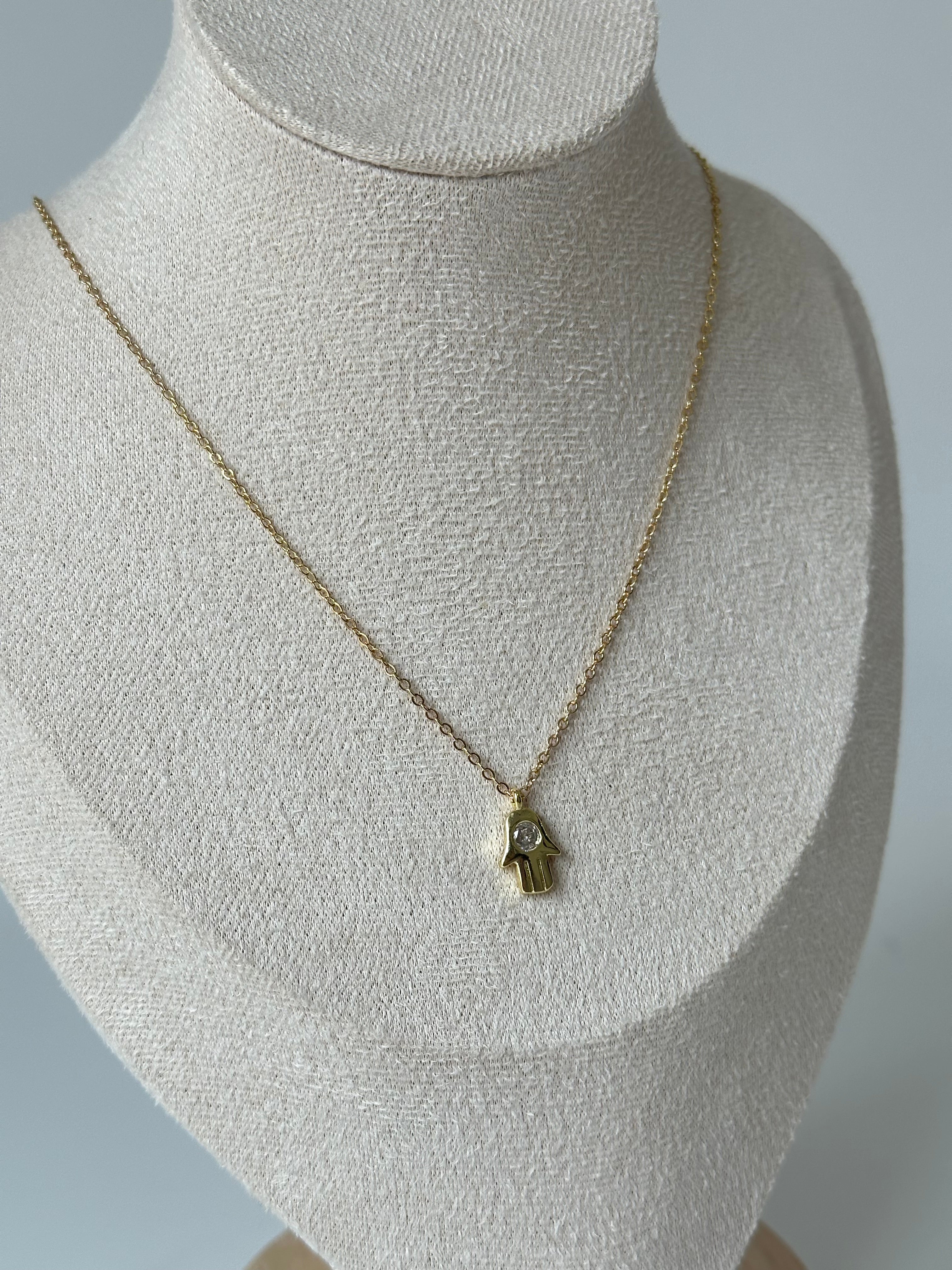 Mini Hamsa Çelik Kolye