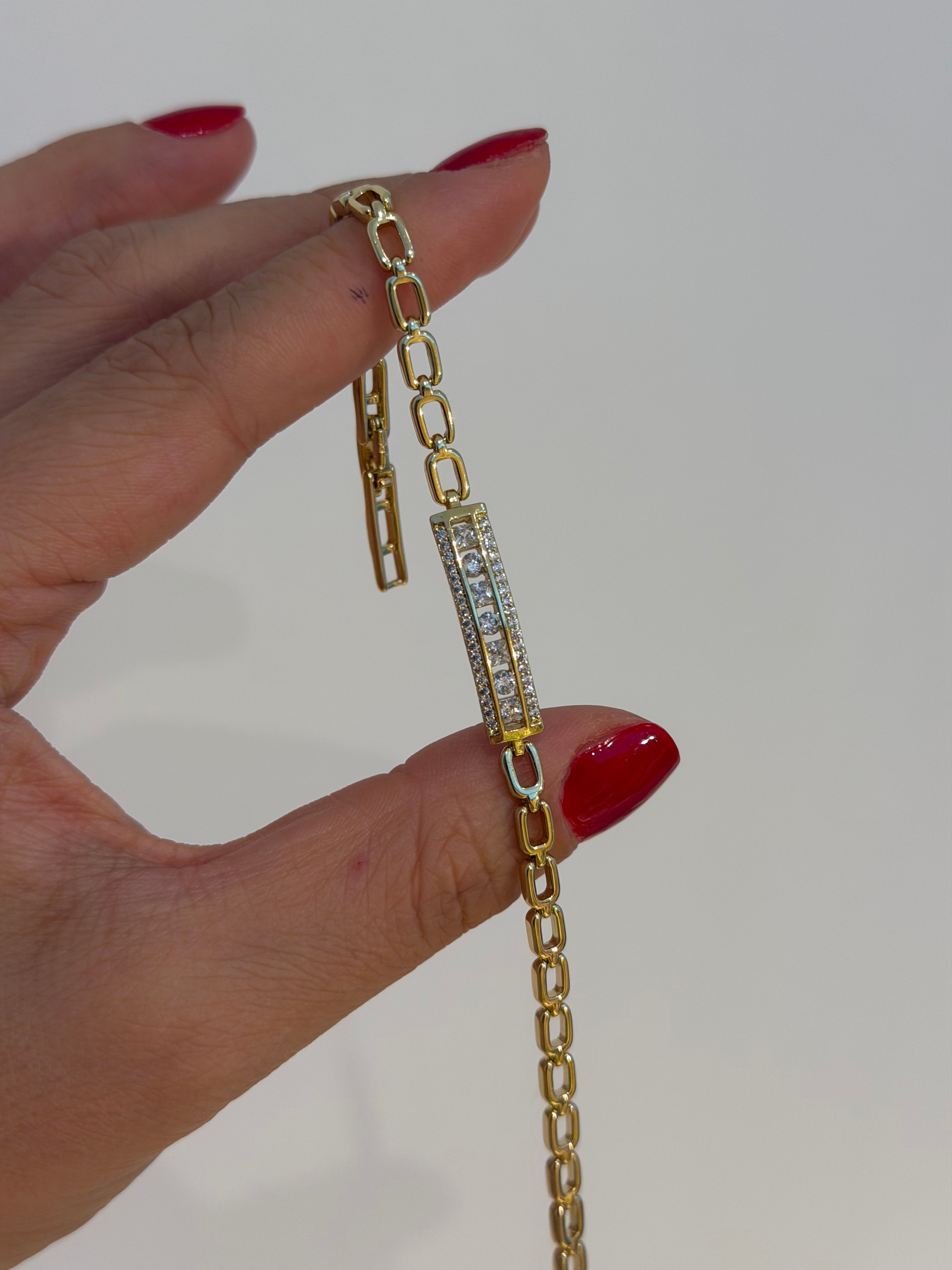 Taş Geçiş Zincir Bileklik Xuping