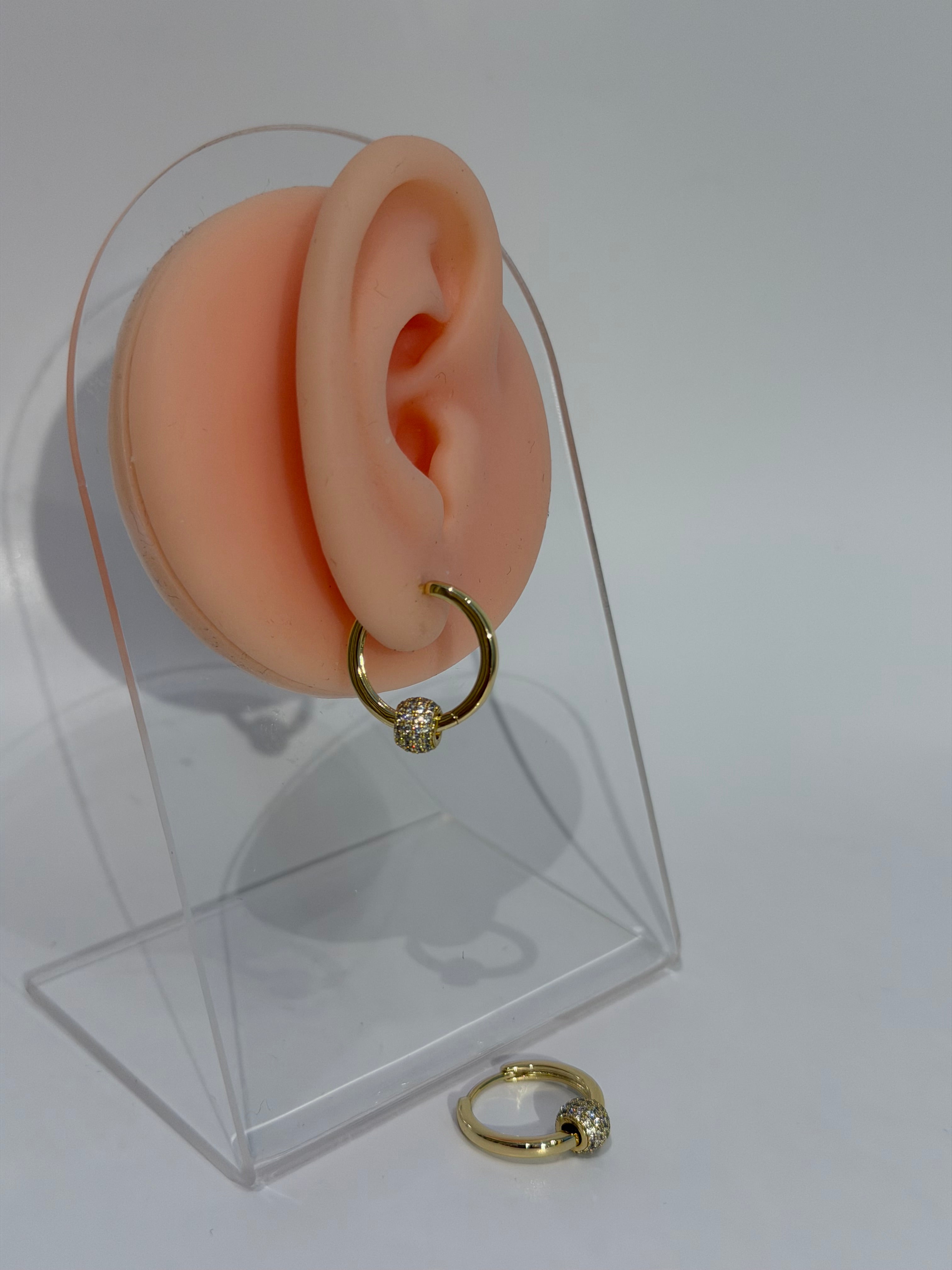 Mini Dorika Taş Charmlı Xuping Küpe