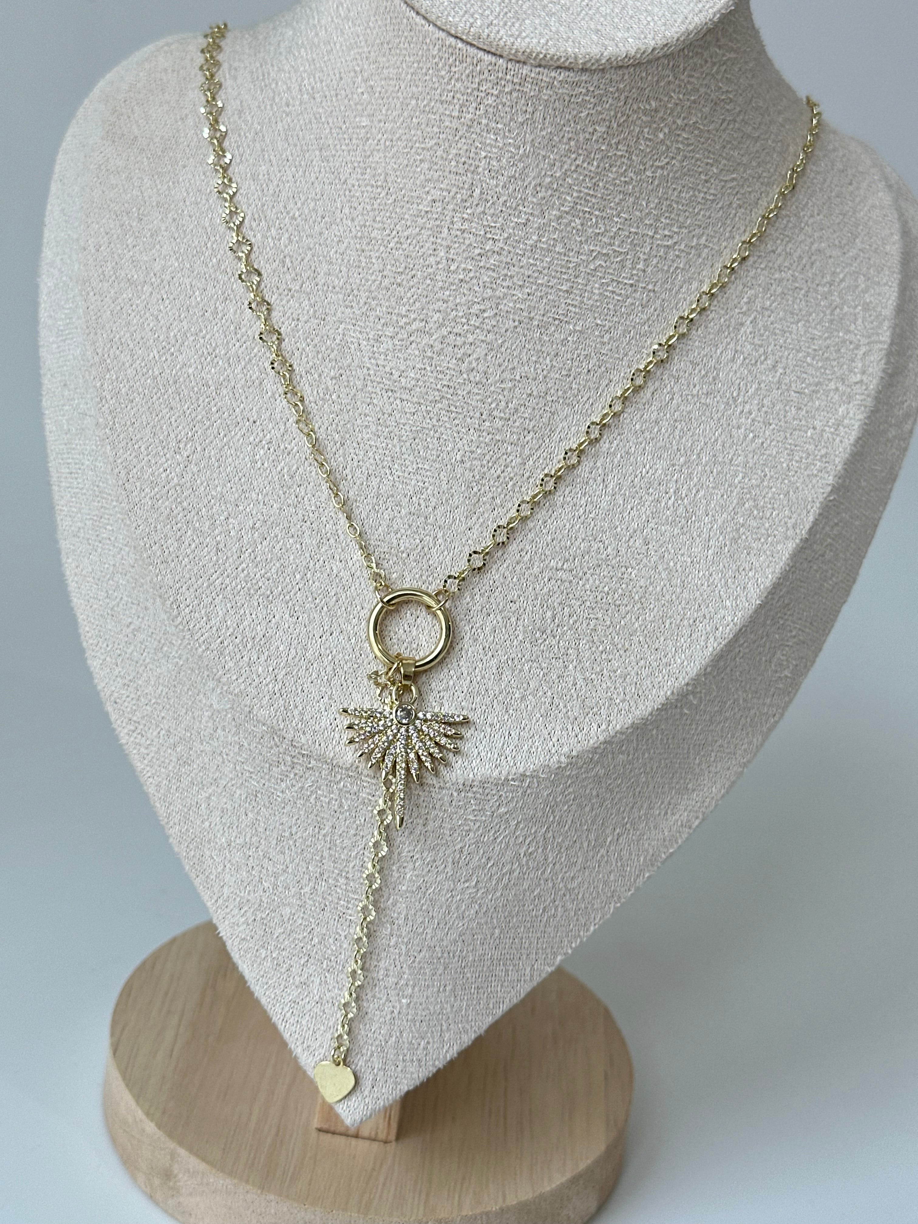 Princes Yelpaze Dekolte Kolye 14k ✨