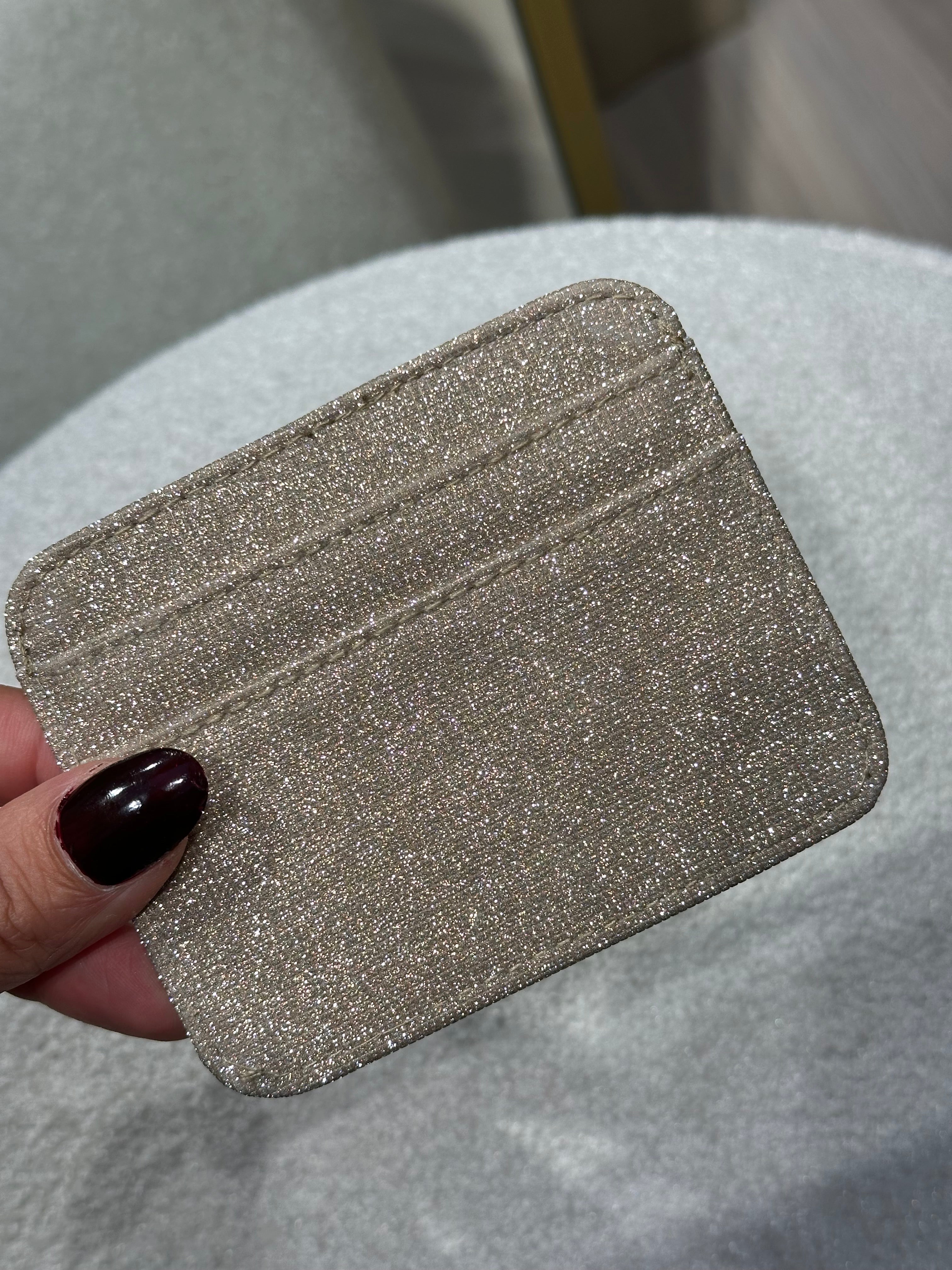 Gold Işıltılı Kartlık Çanta