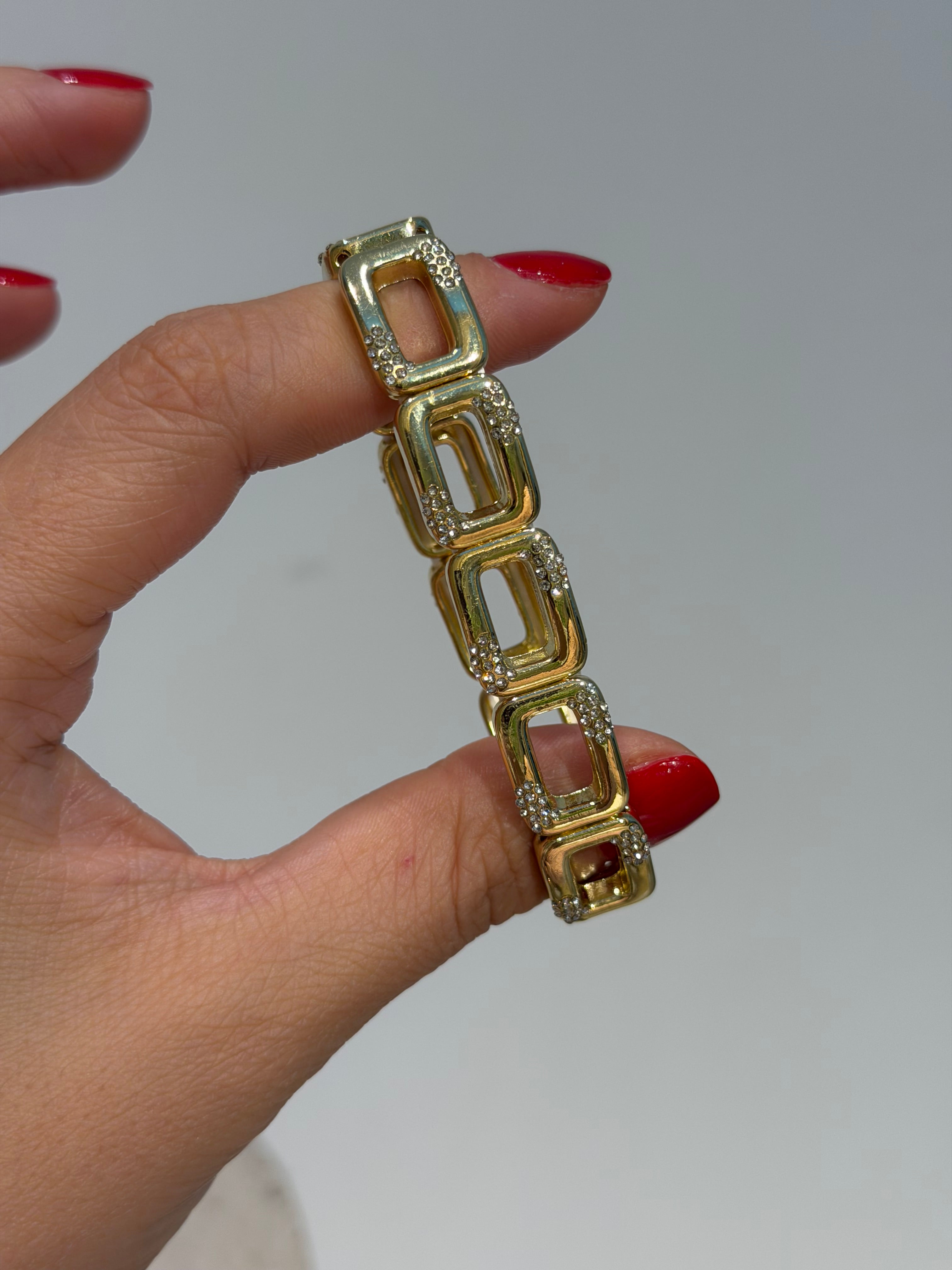 Taş Kare Lastikli Bileklik