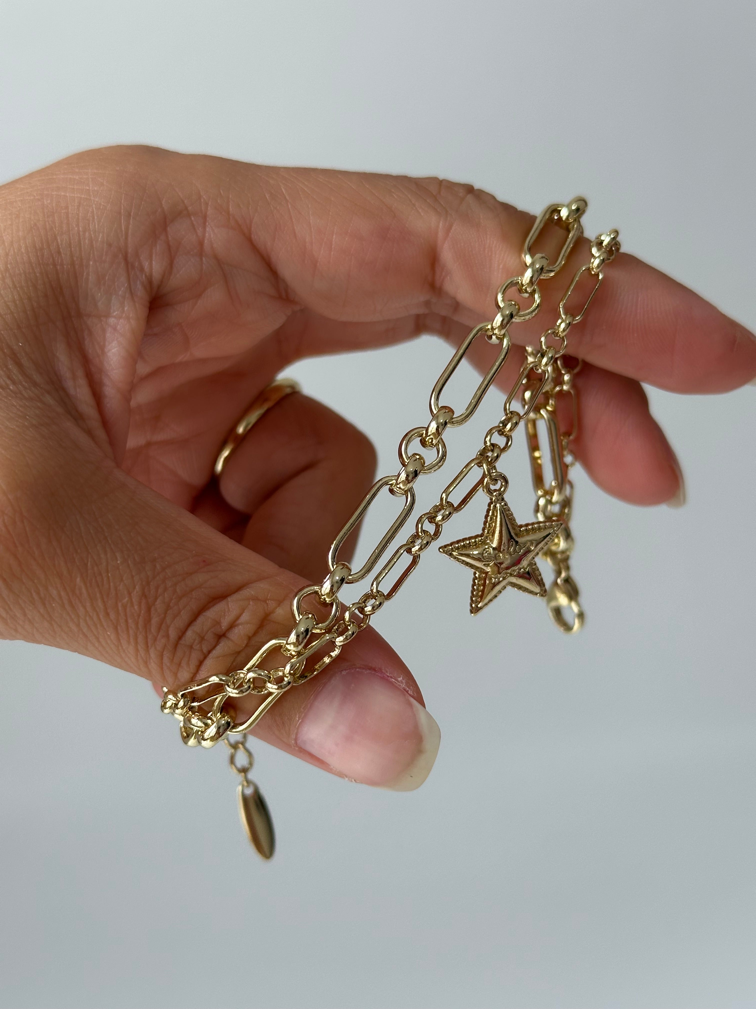 İkili Yıldız Charm Xuping Bileklik