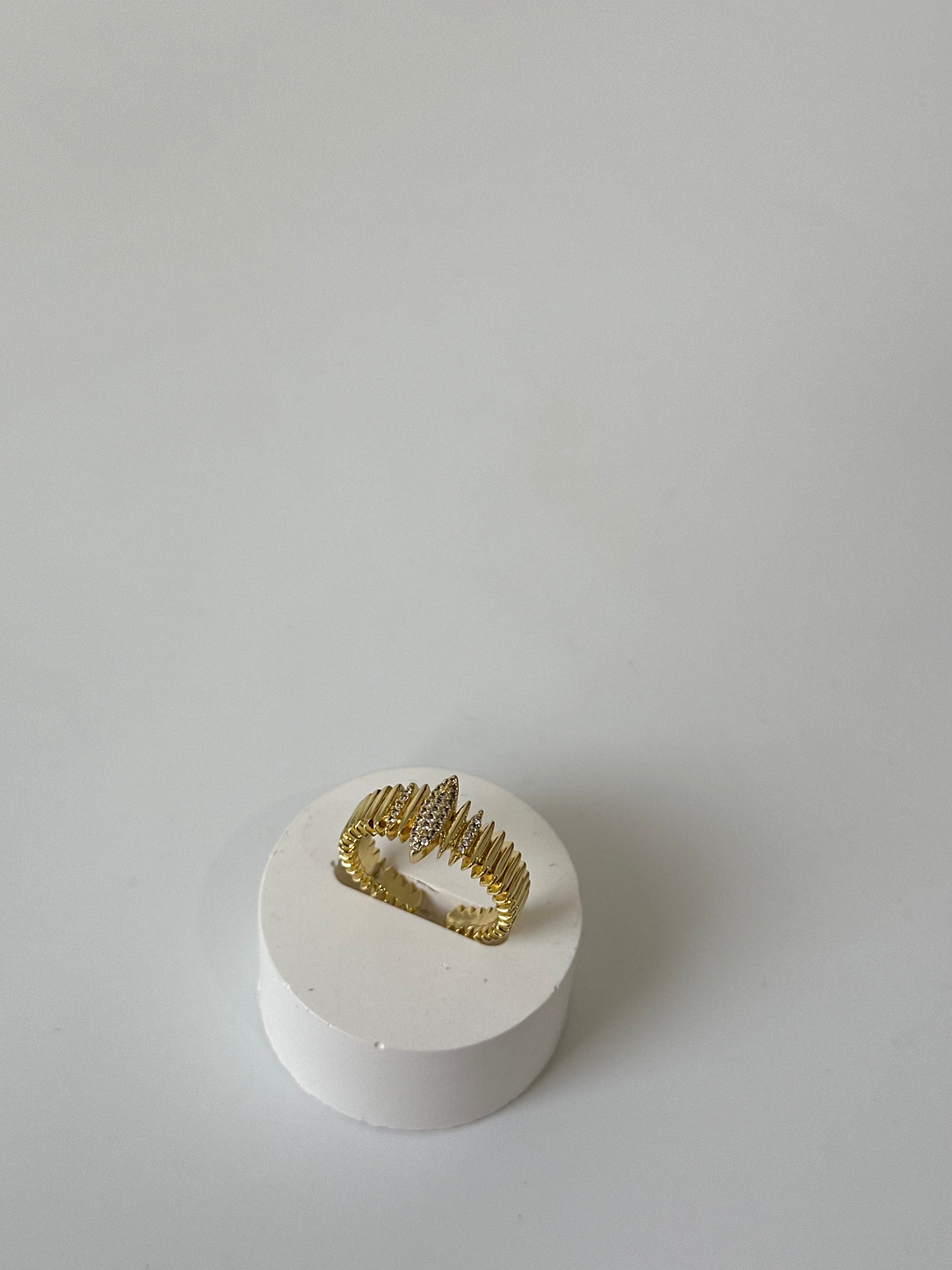 Elips Taş İşleme Yüzük