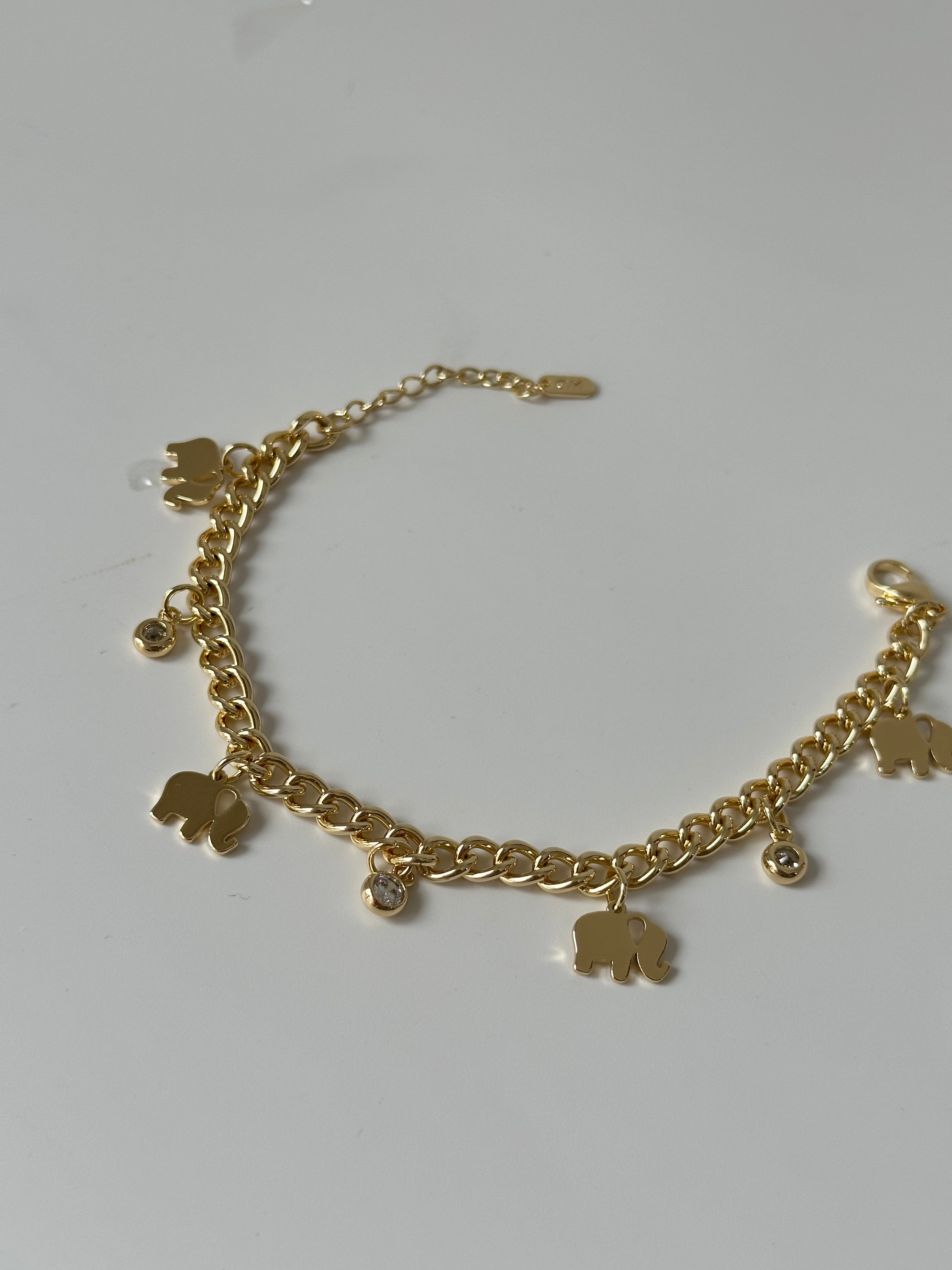 14k Fil Charmlı Bileklik