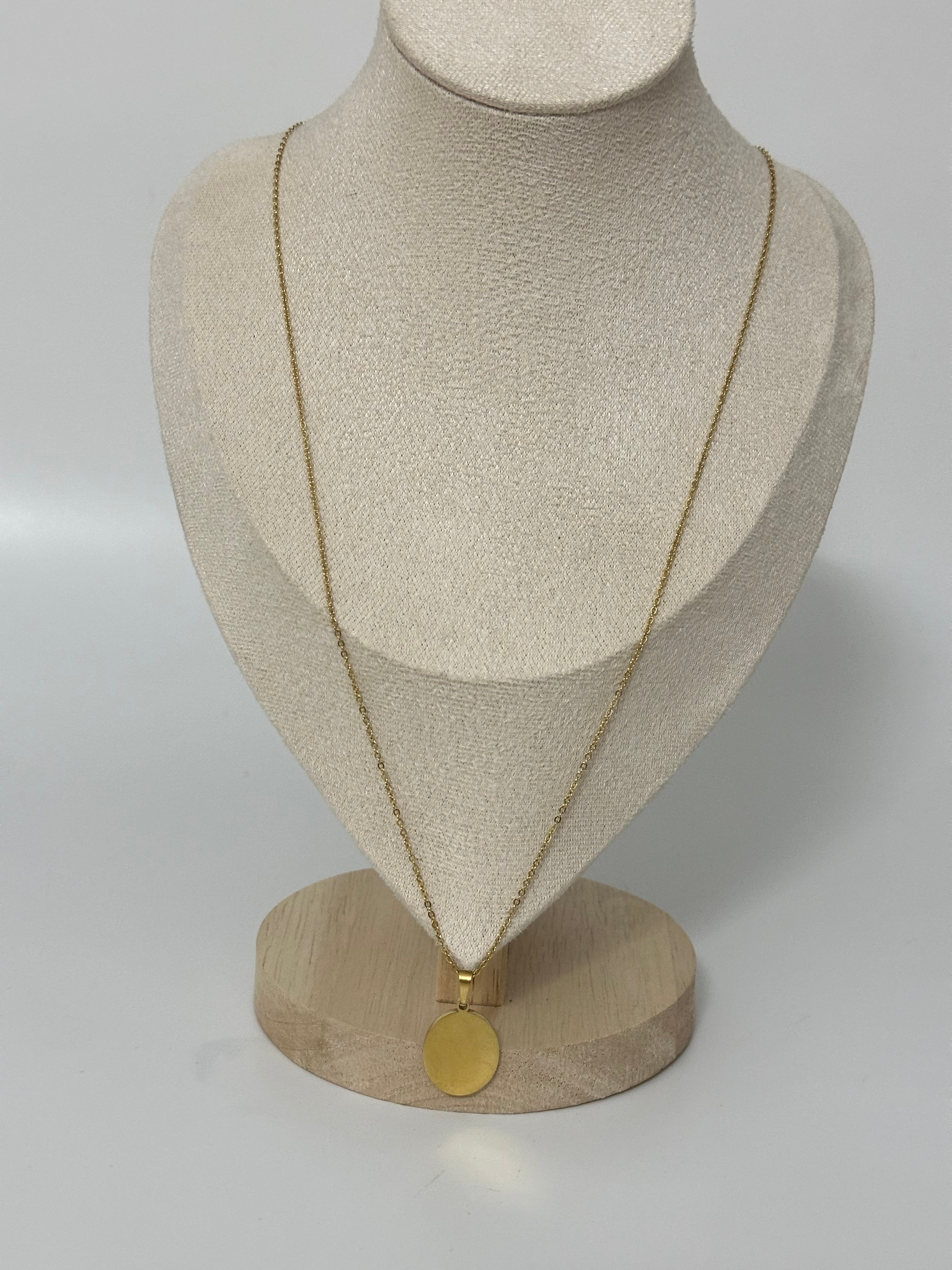 Çelik 70 cm plaka kolye