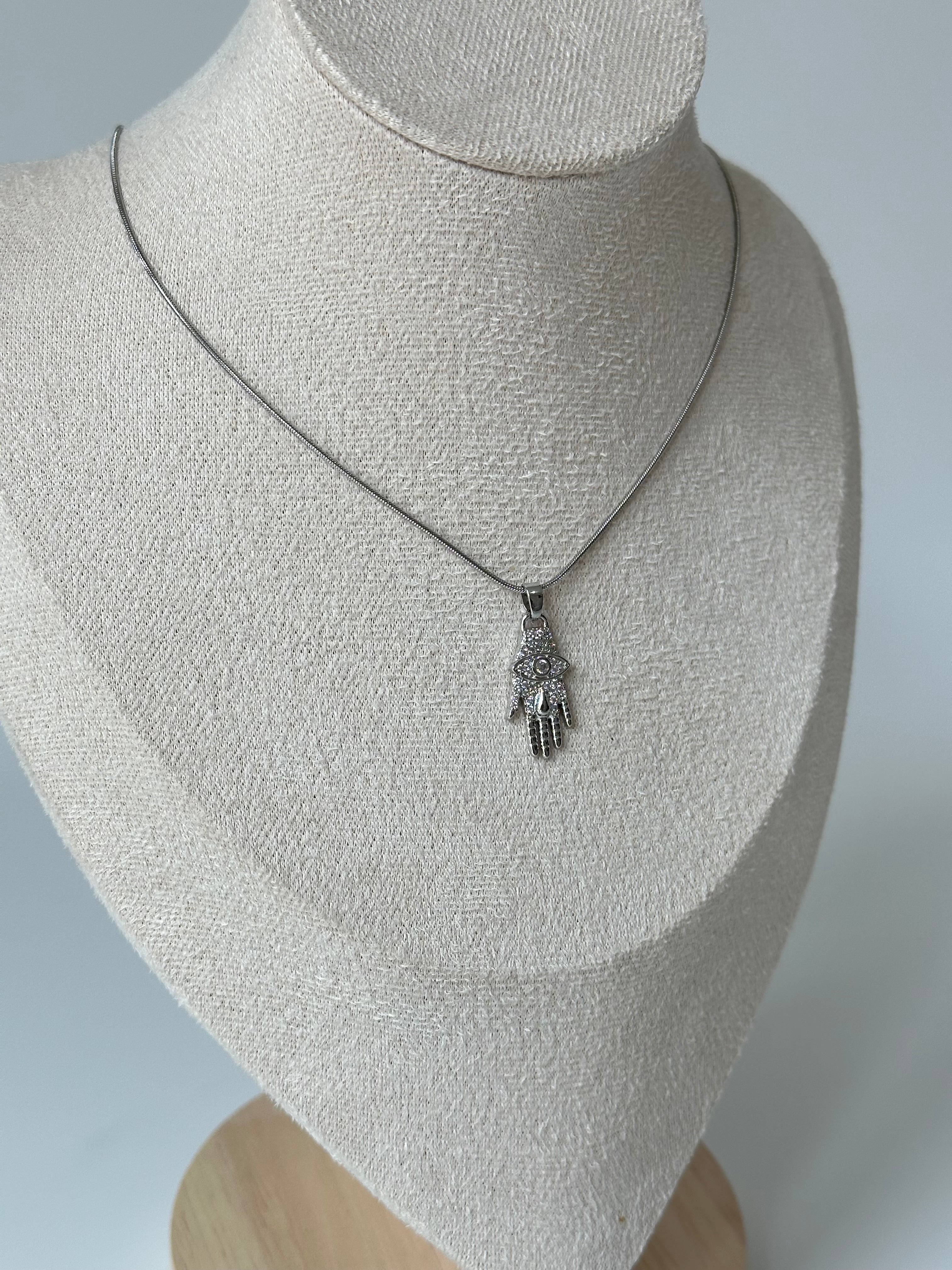 Silver El Kolye Çelik