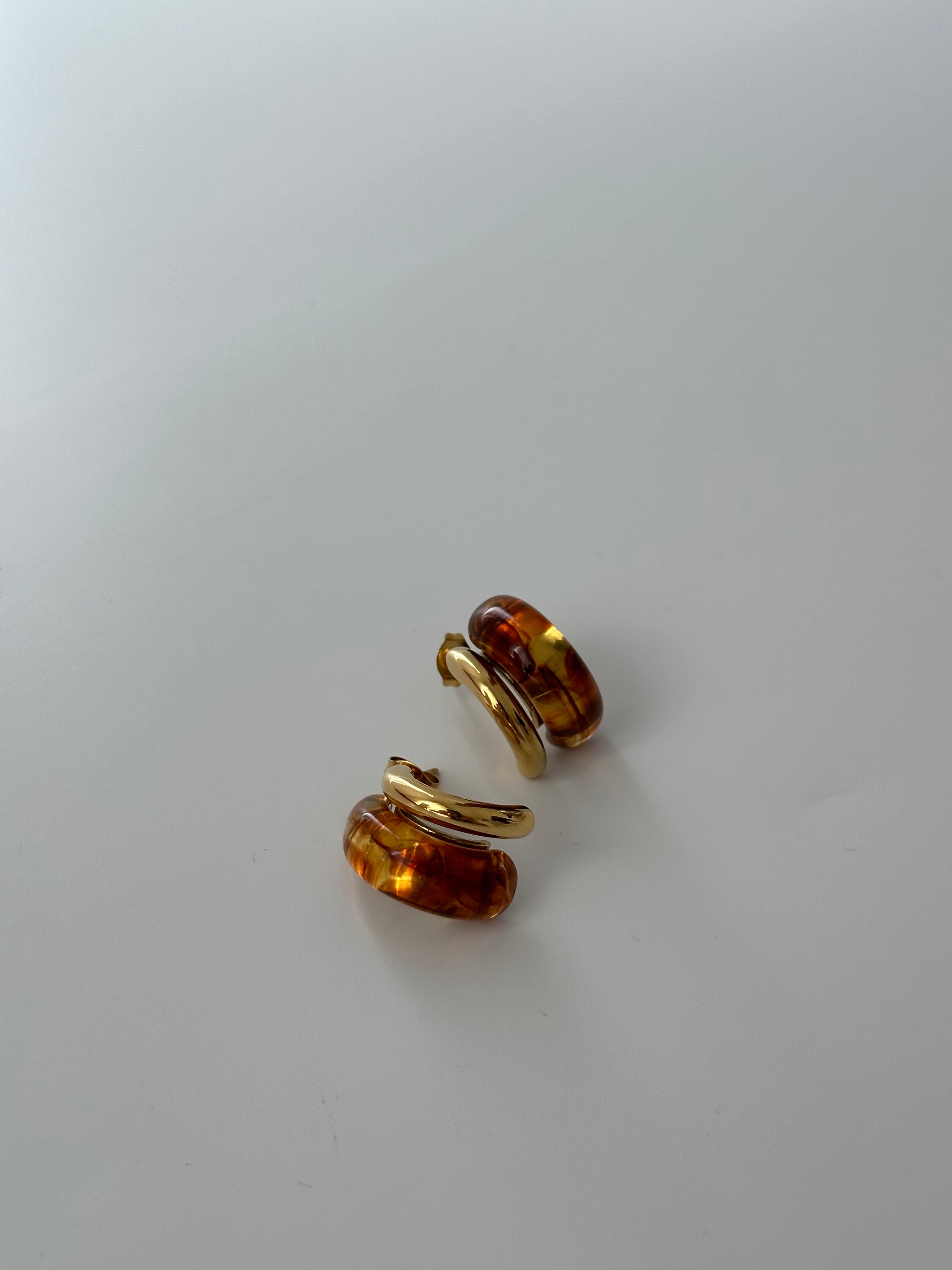 Leopar Gold Detay Küpe
