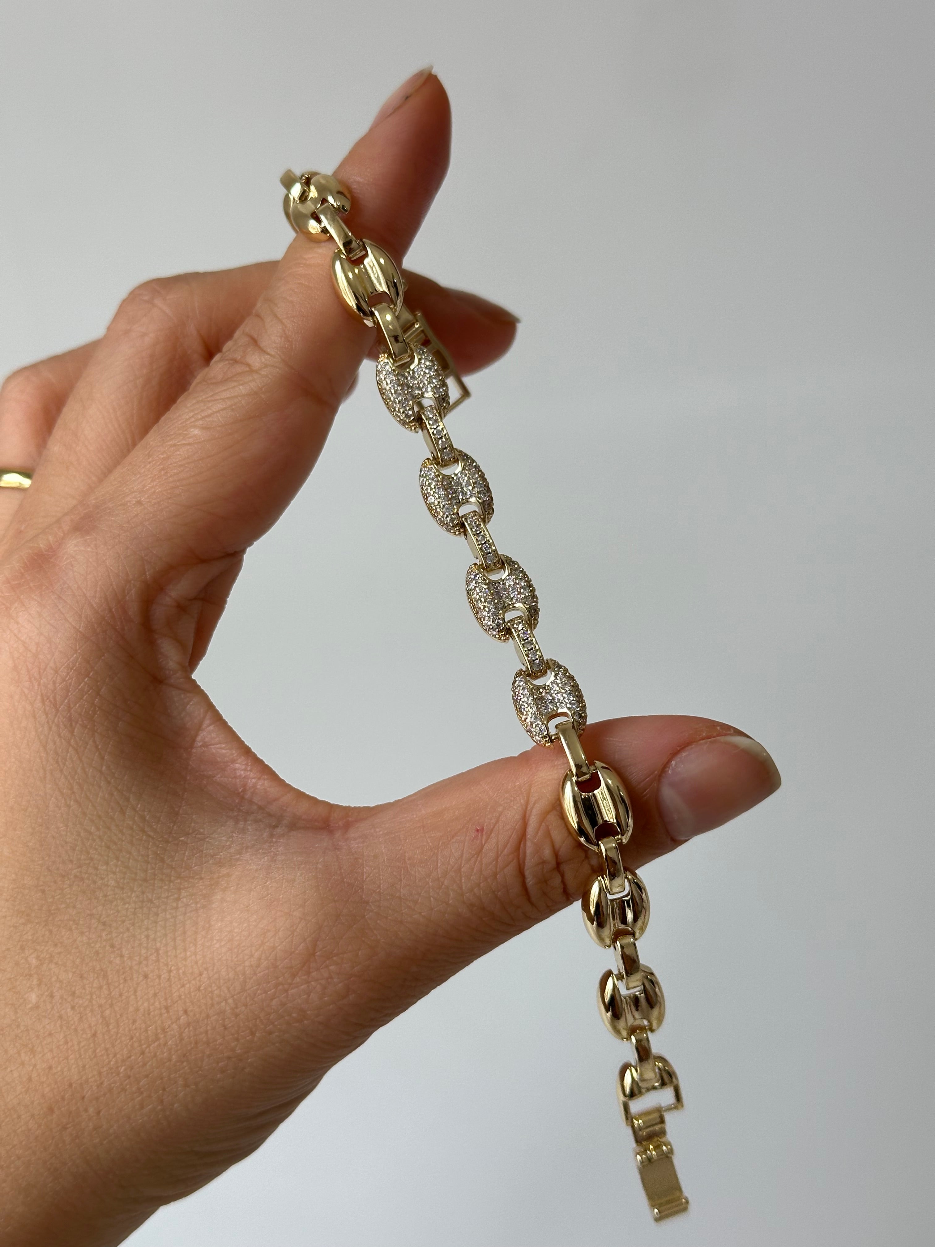 Zirkon Taş Monies Bileklik 14k