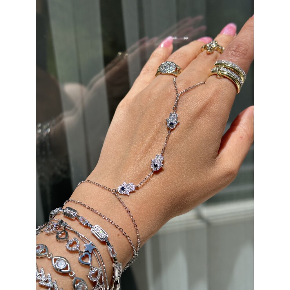 Silver hamsa sahmeran ithal