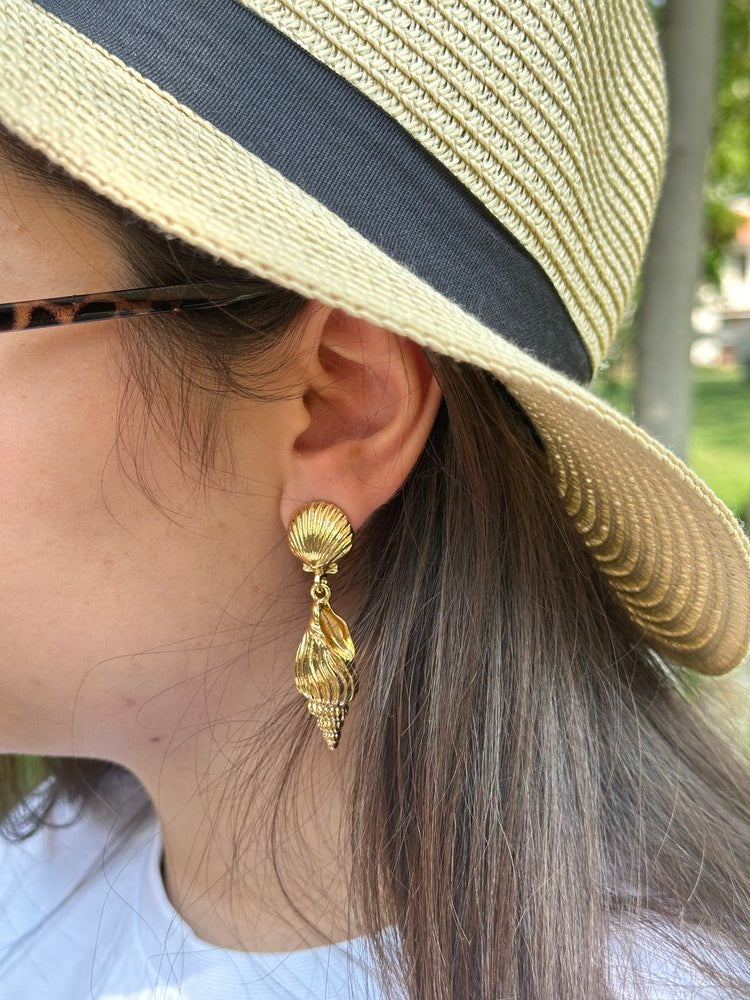 İstiridye Sarkıt Summer Küpe