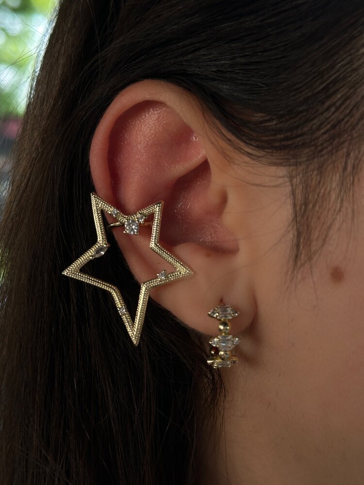 Yıldız earcuff gold