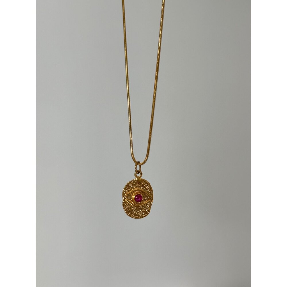 Milty pink asansör vintage kolye