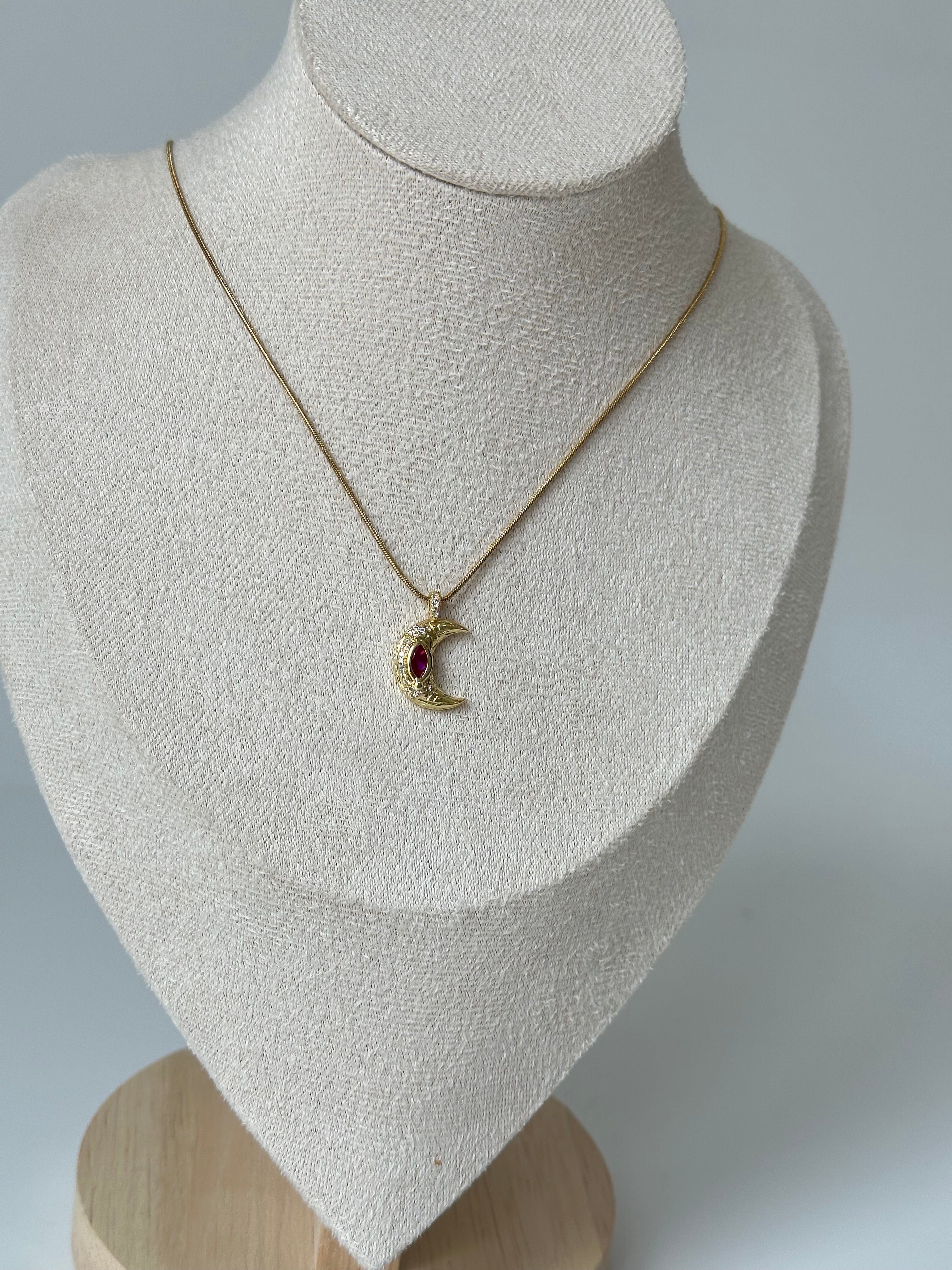 Pink Lune Kolye Çelik