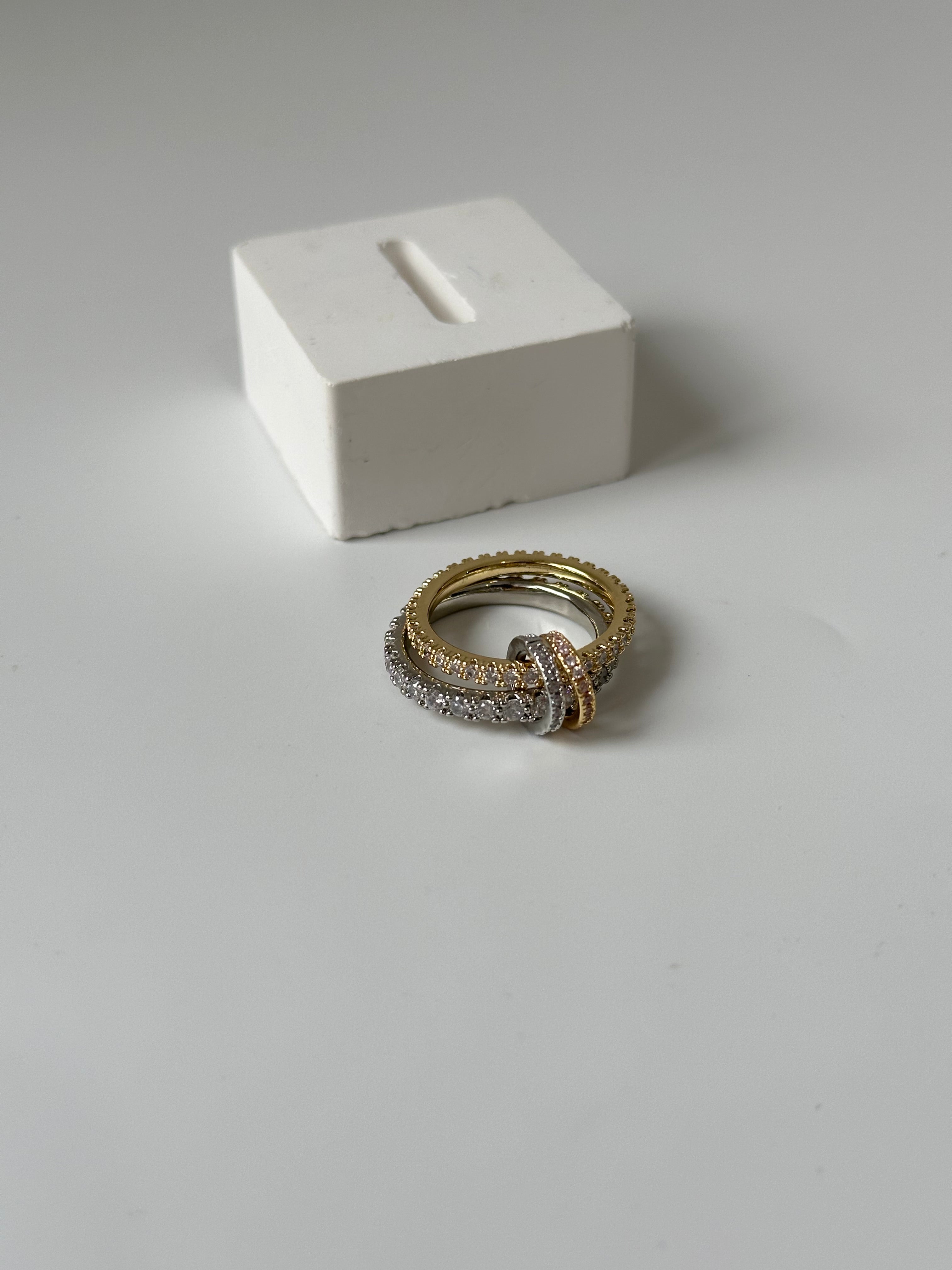 Zirkon Mix 2’li Yüzük 8 no