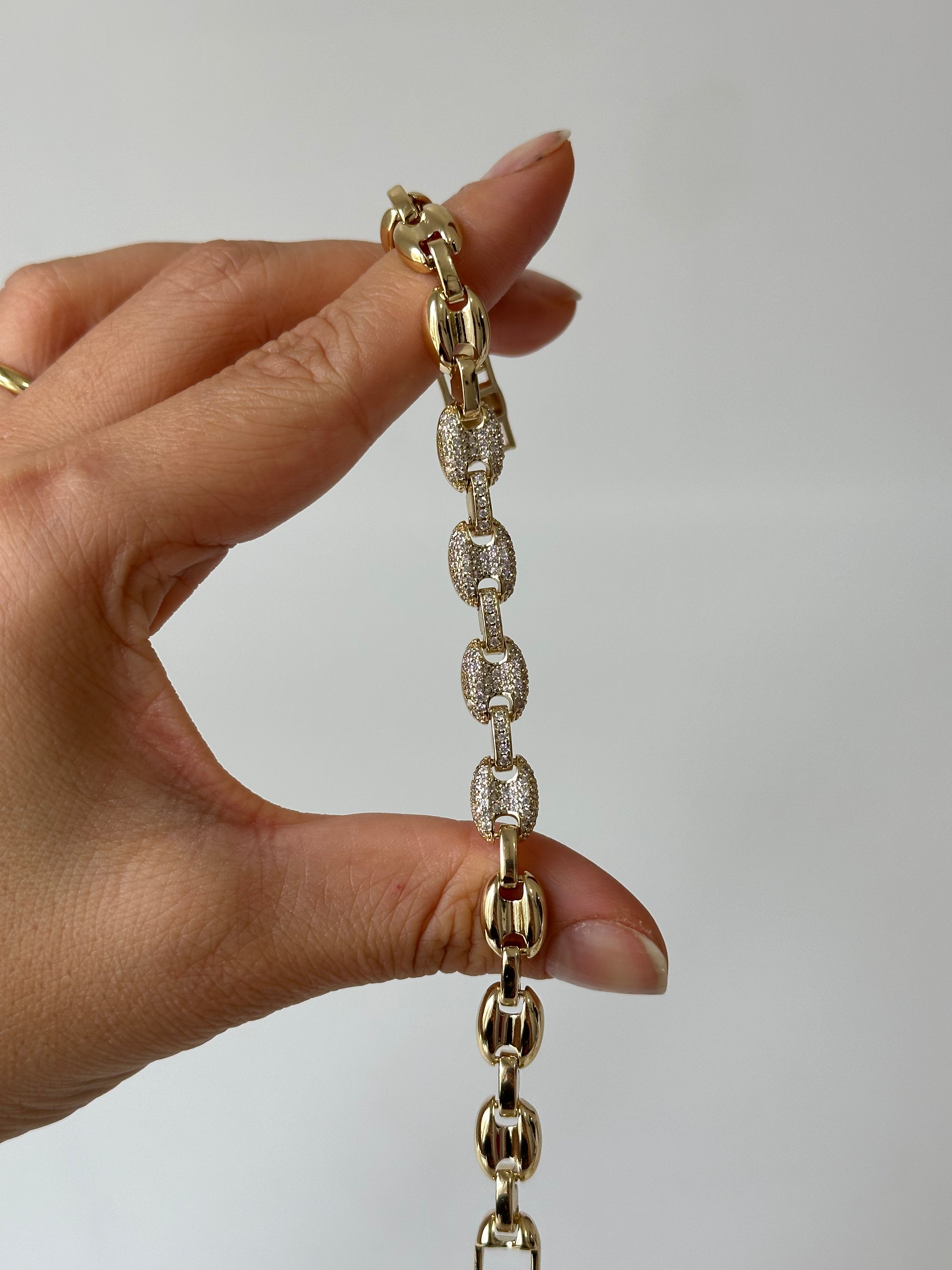 Zirkon Taş Monies Bileklik 14k