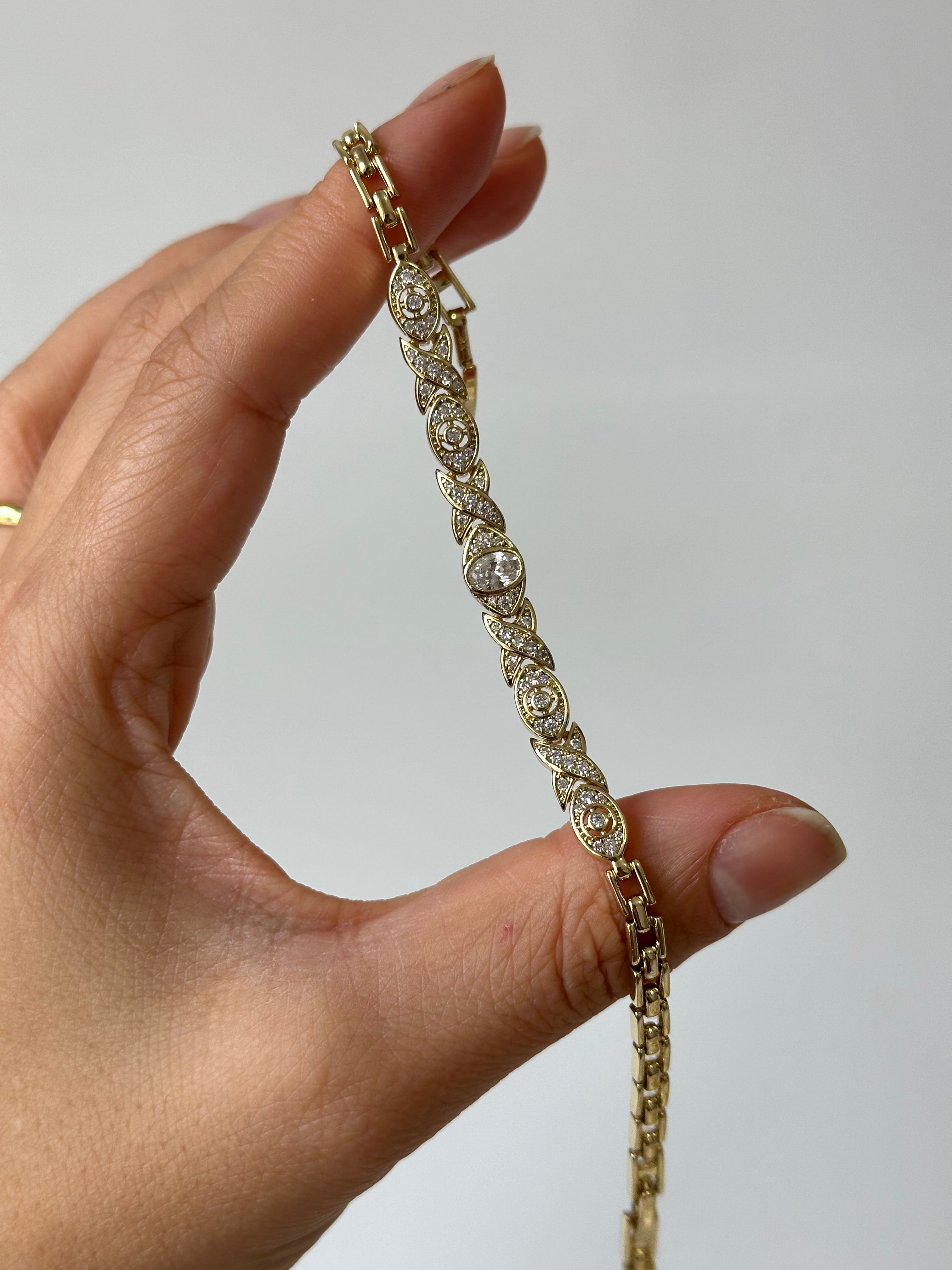 Vintage Elmas Taş Sıra Xuping Bileklik