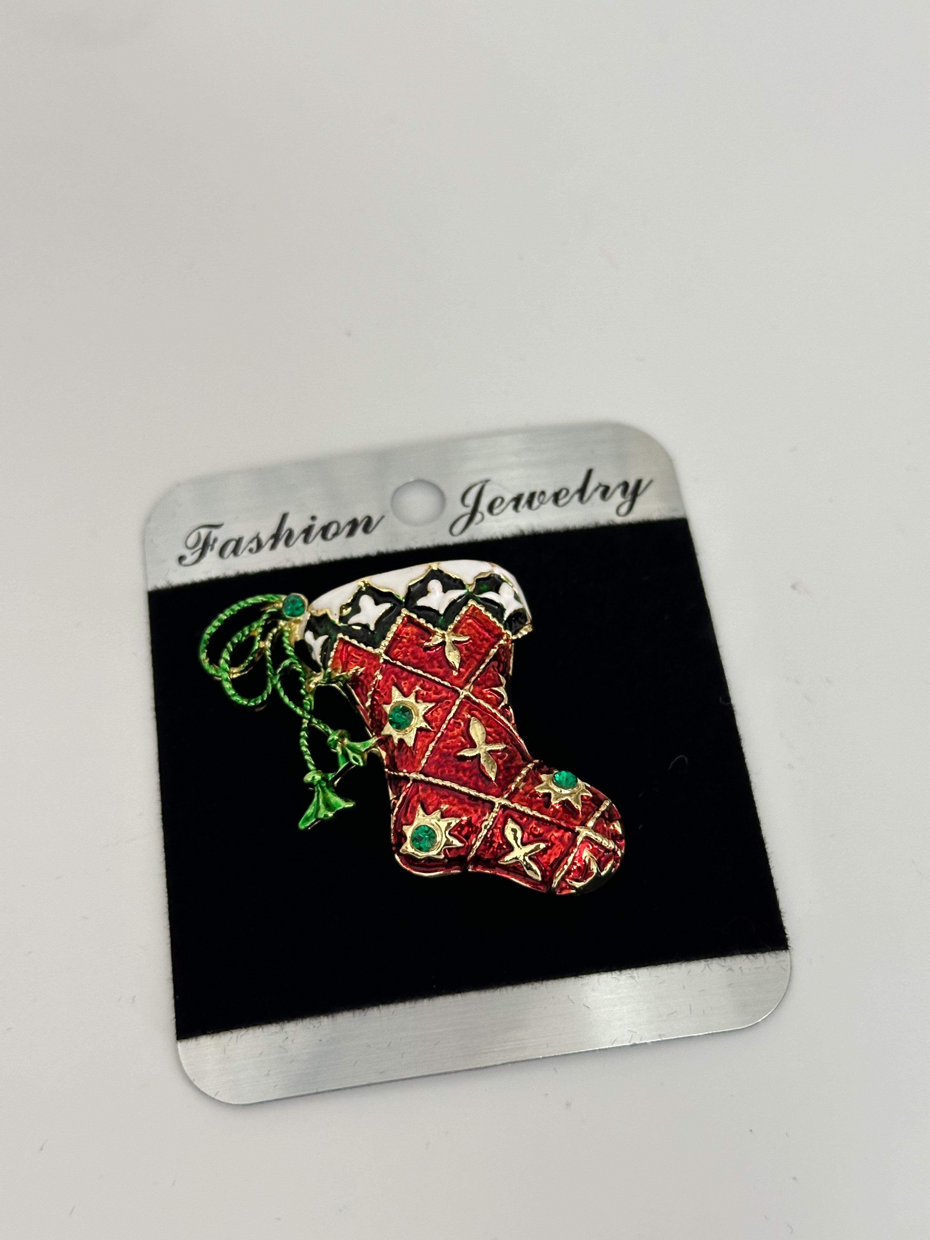 Noel çorabı broş aksesuar