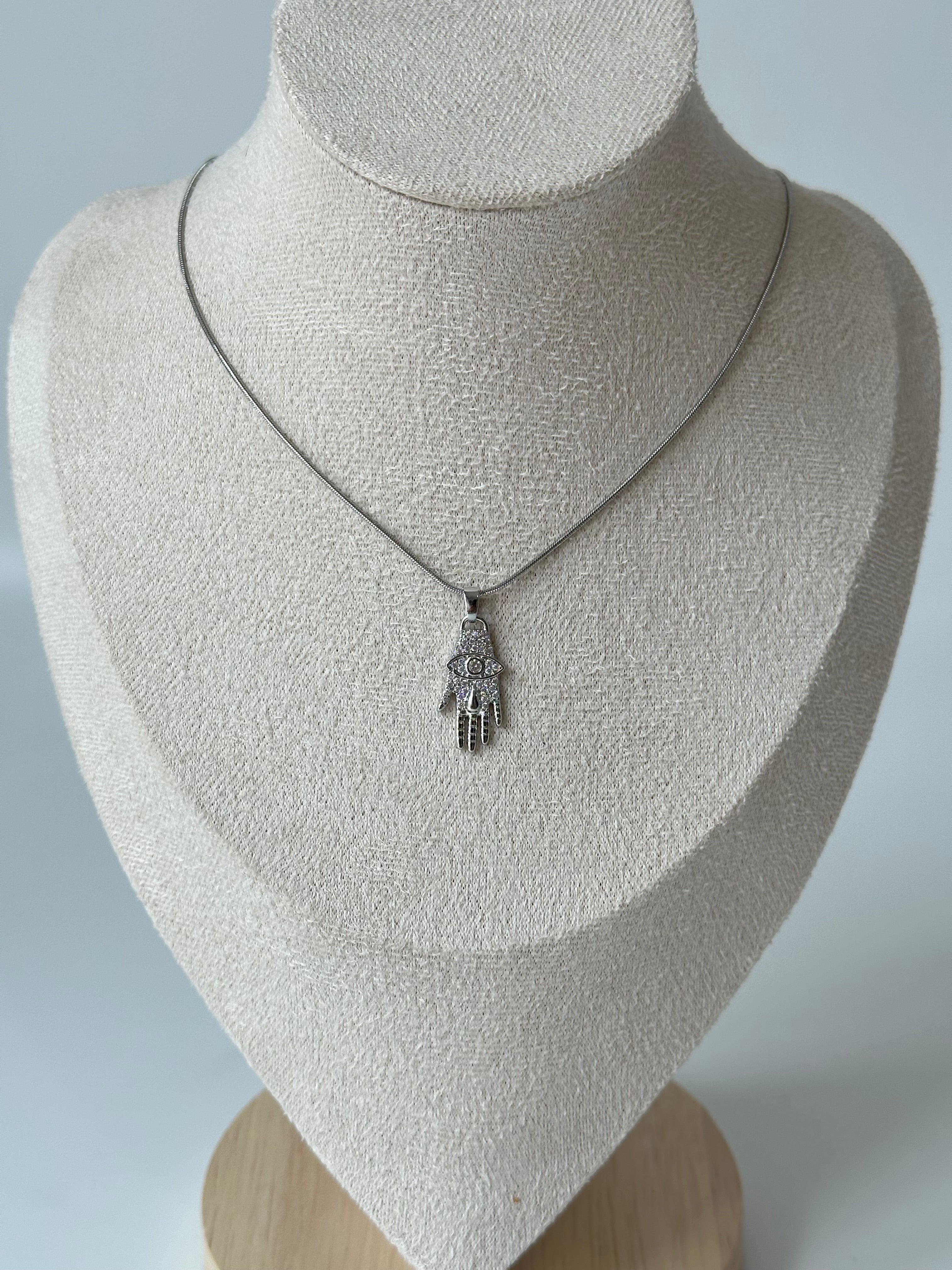 Silver El Kolye Çelik