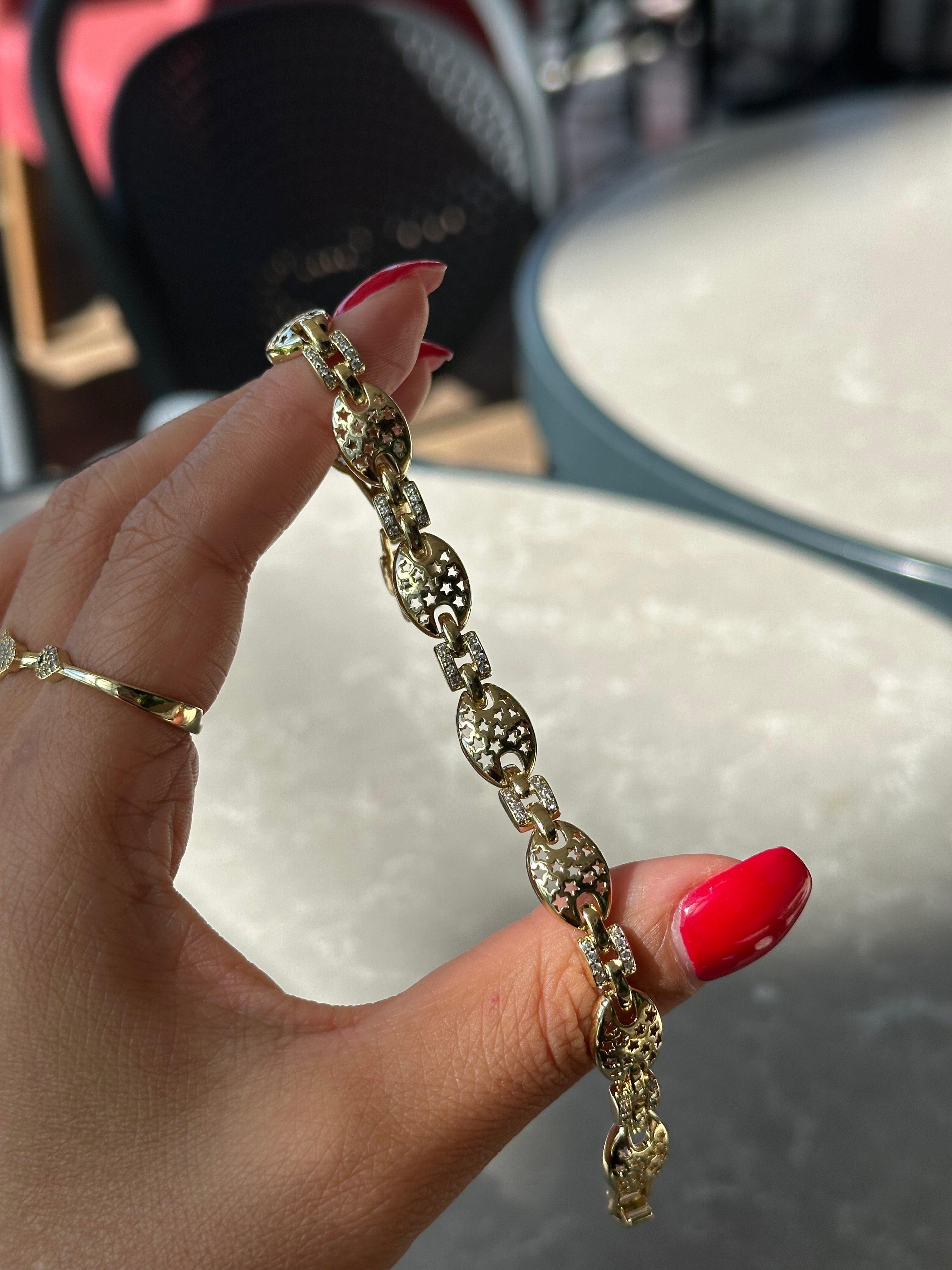 Yıldız İşleme Xuping Bileklik 14k