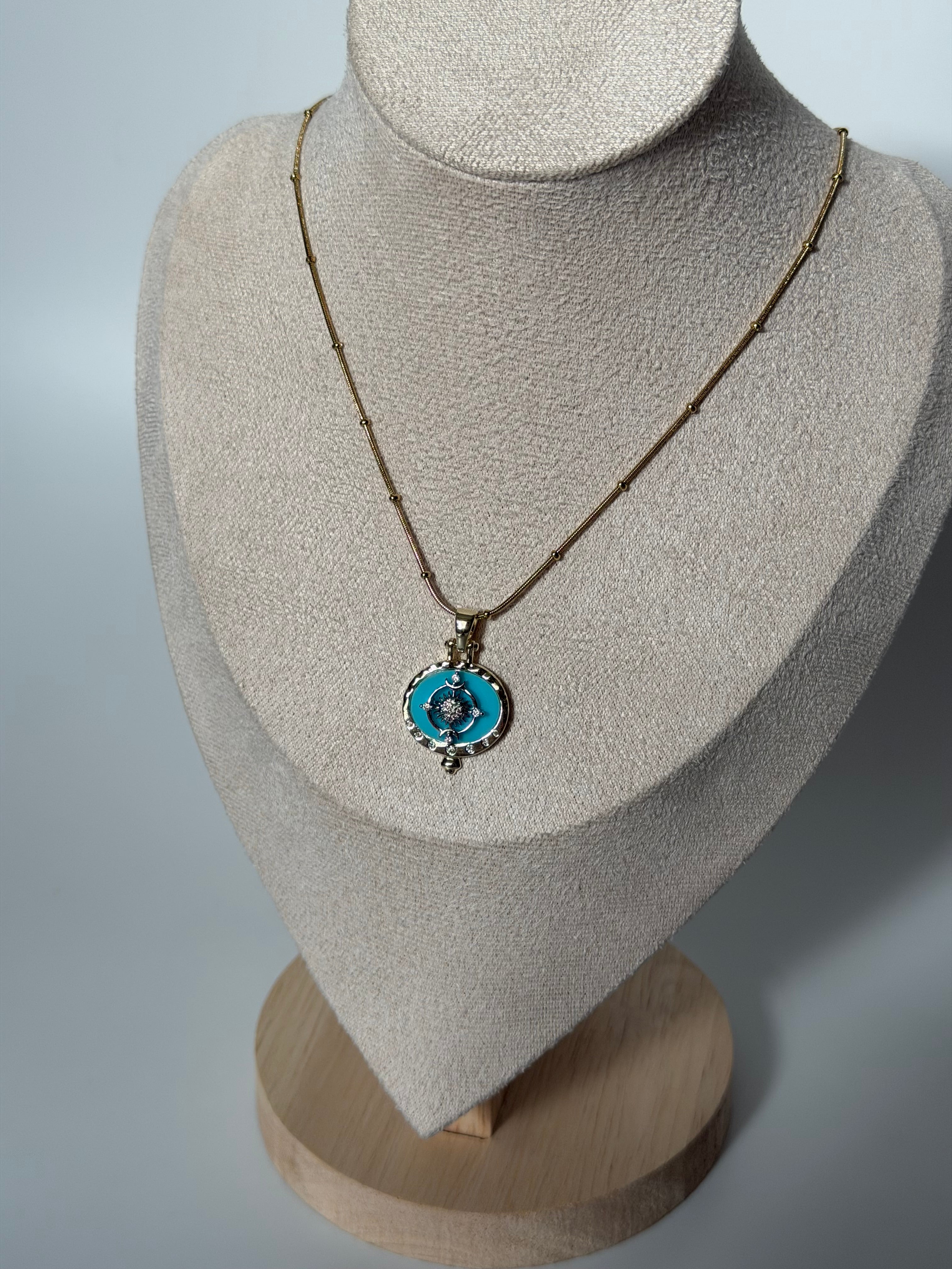 Pusula Blues Kolye Çelik