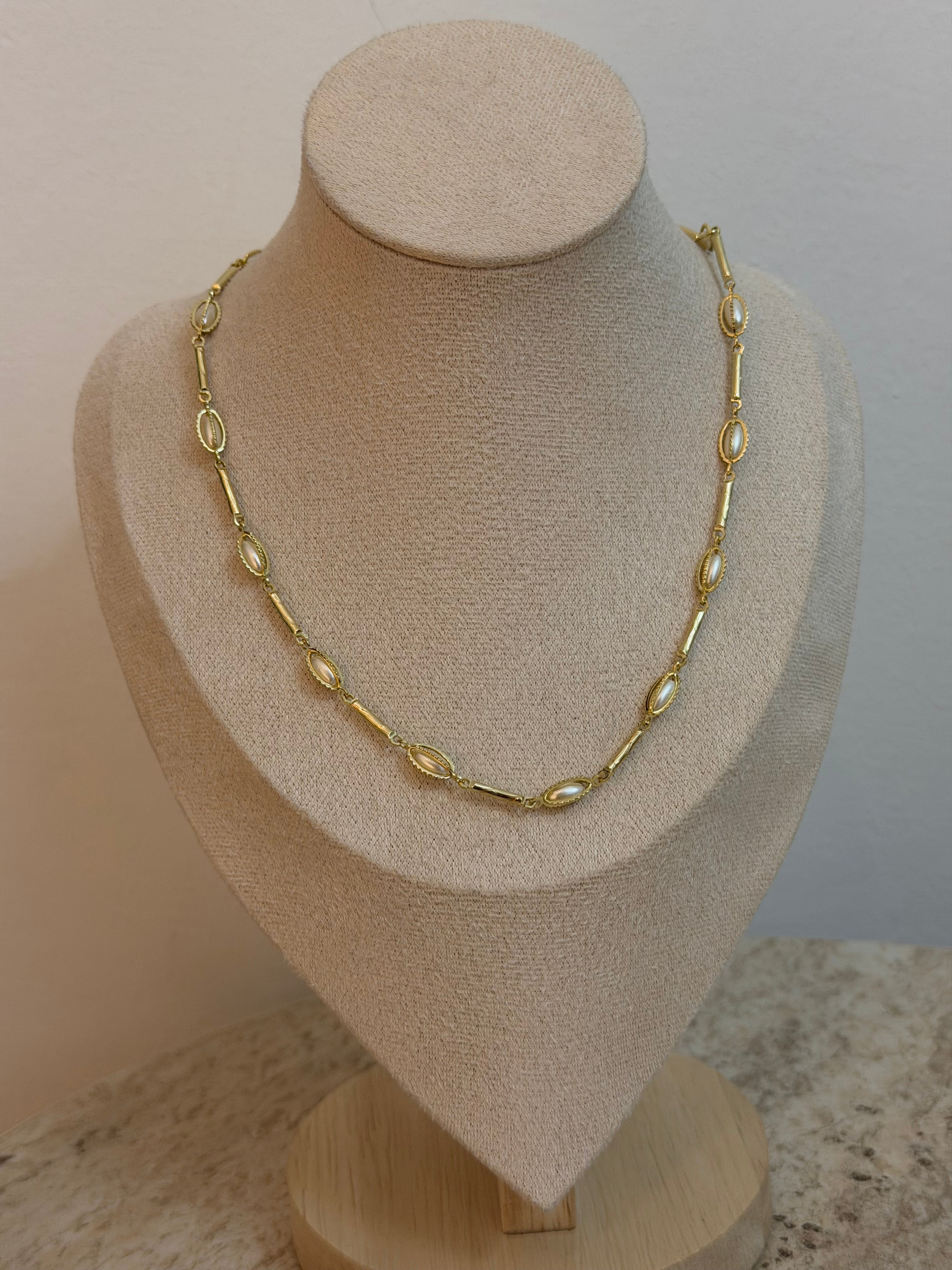 İnci Detay Xuping 14k altın Rengi Kolye