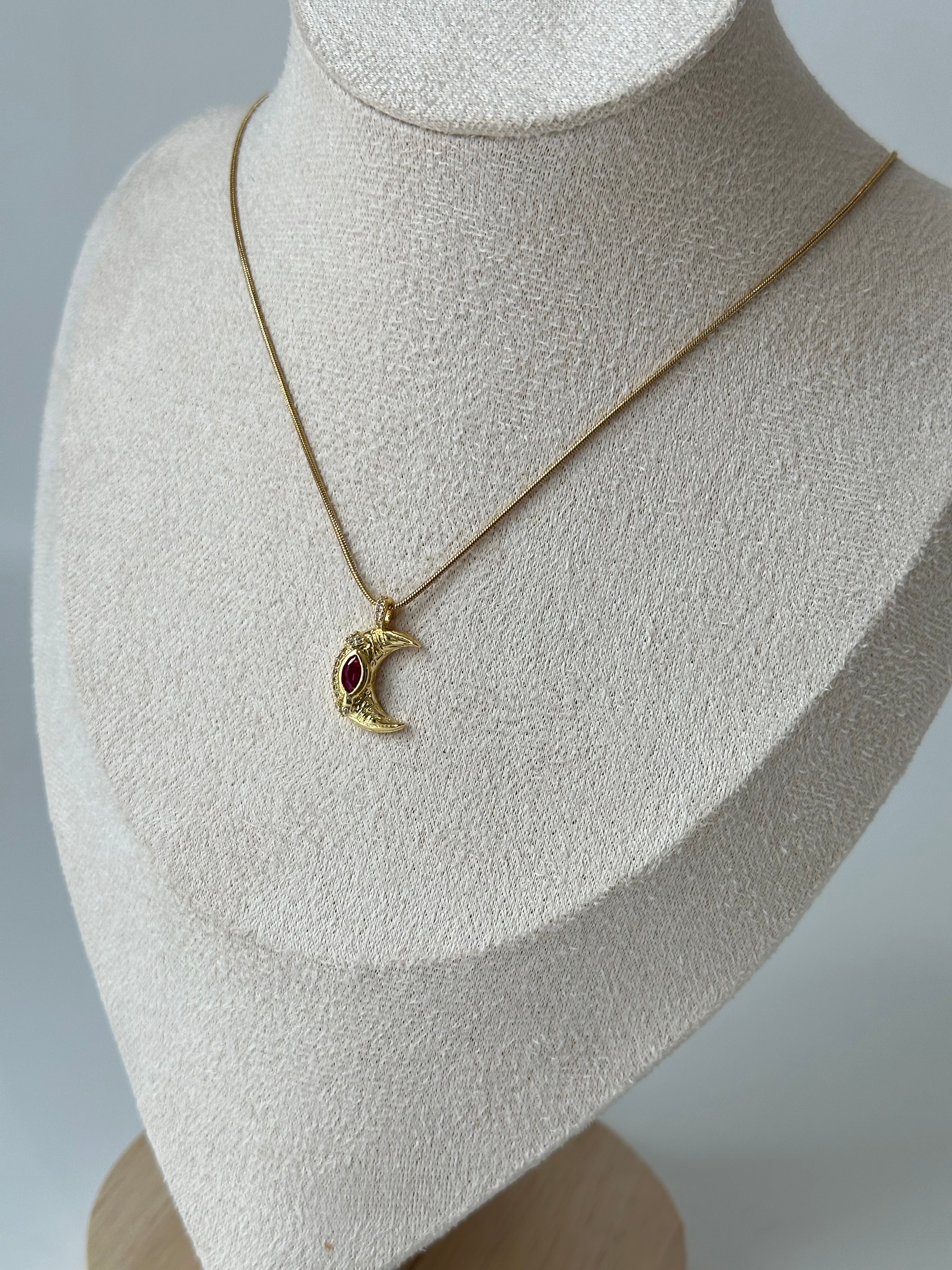 Pink Lune Kolye Çelik