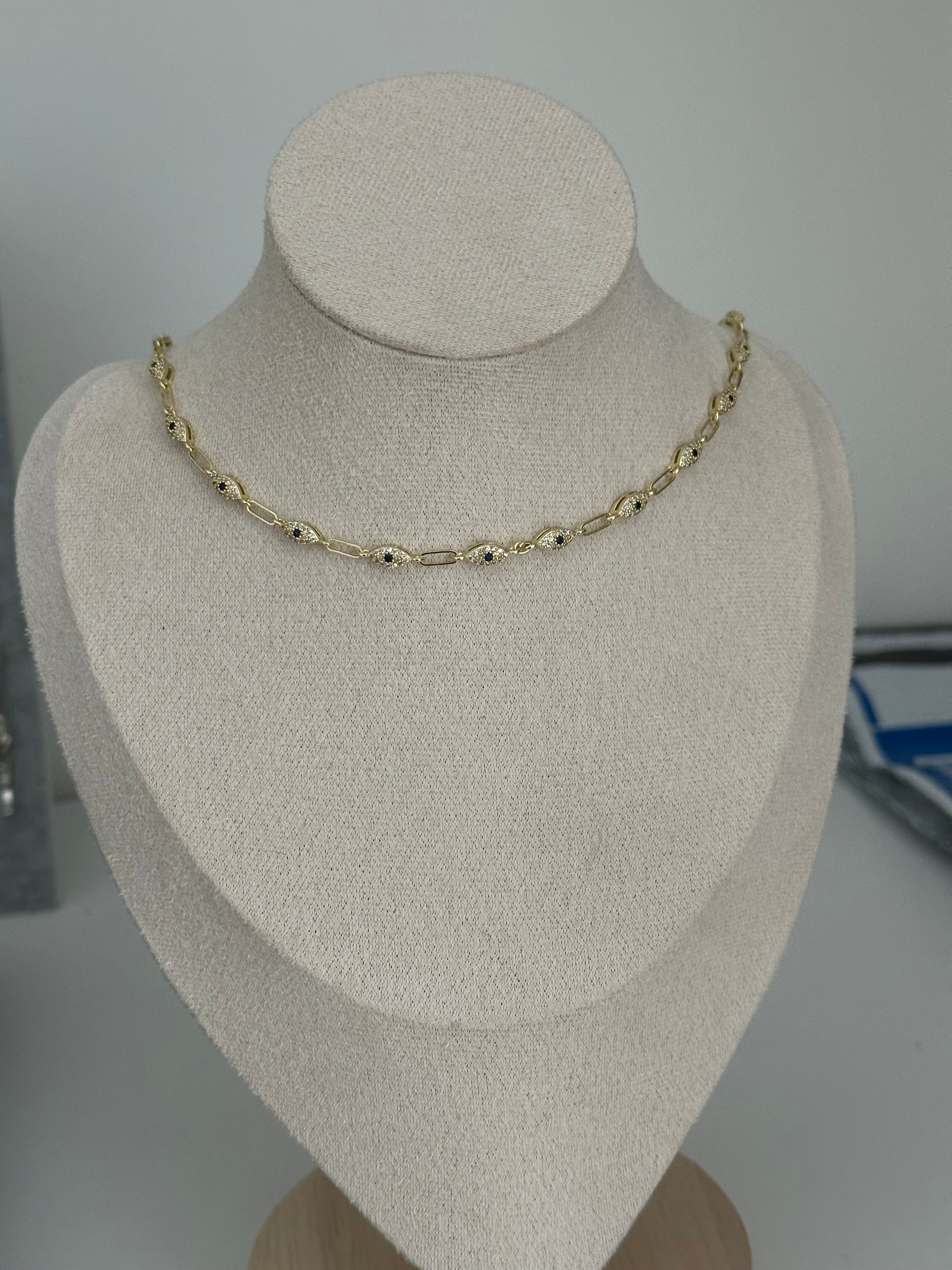 Göz Detay Choker Kolye
