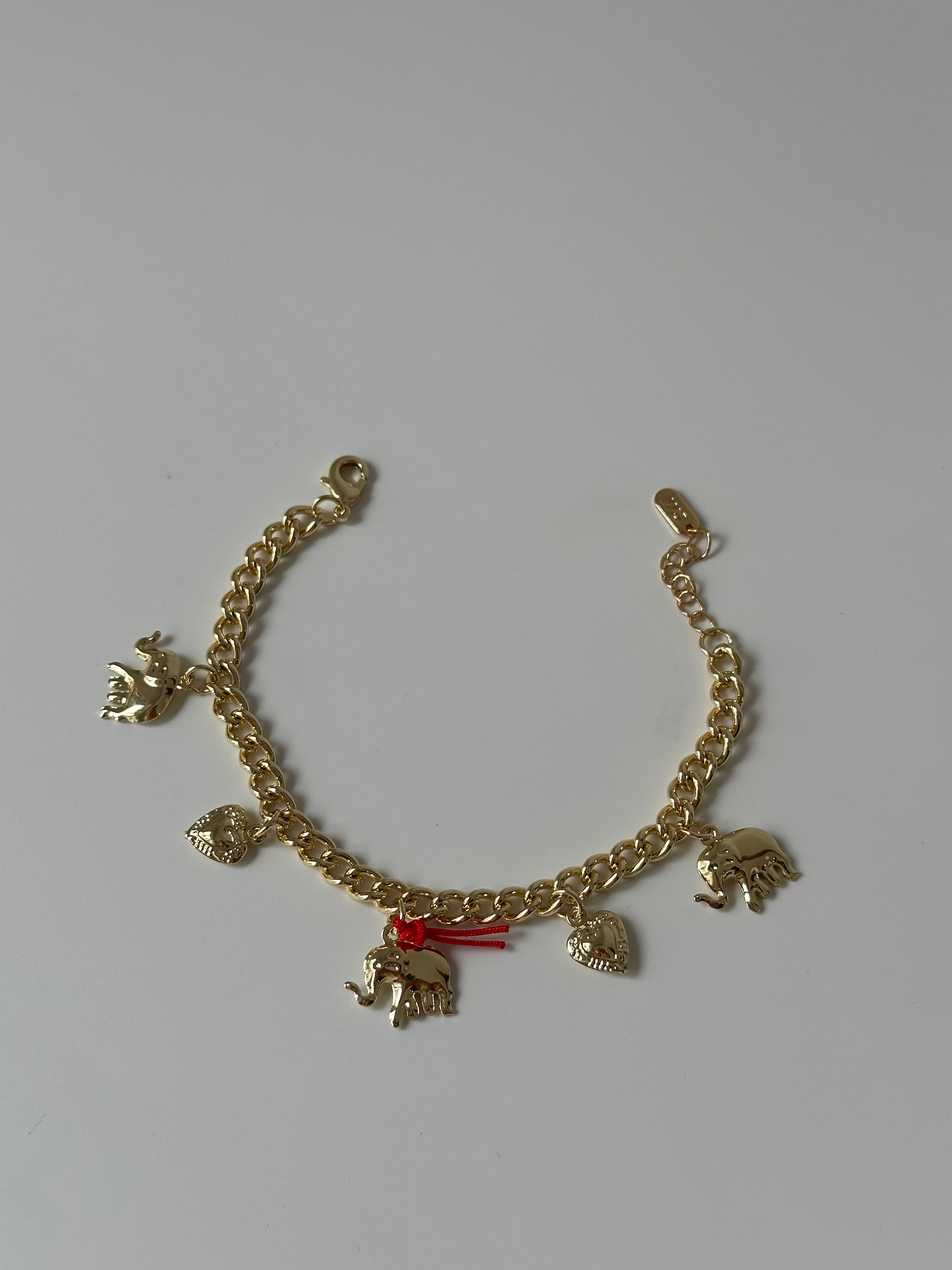 Fil Charm Şans Bilekliği 14K