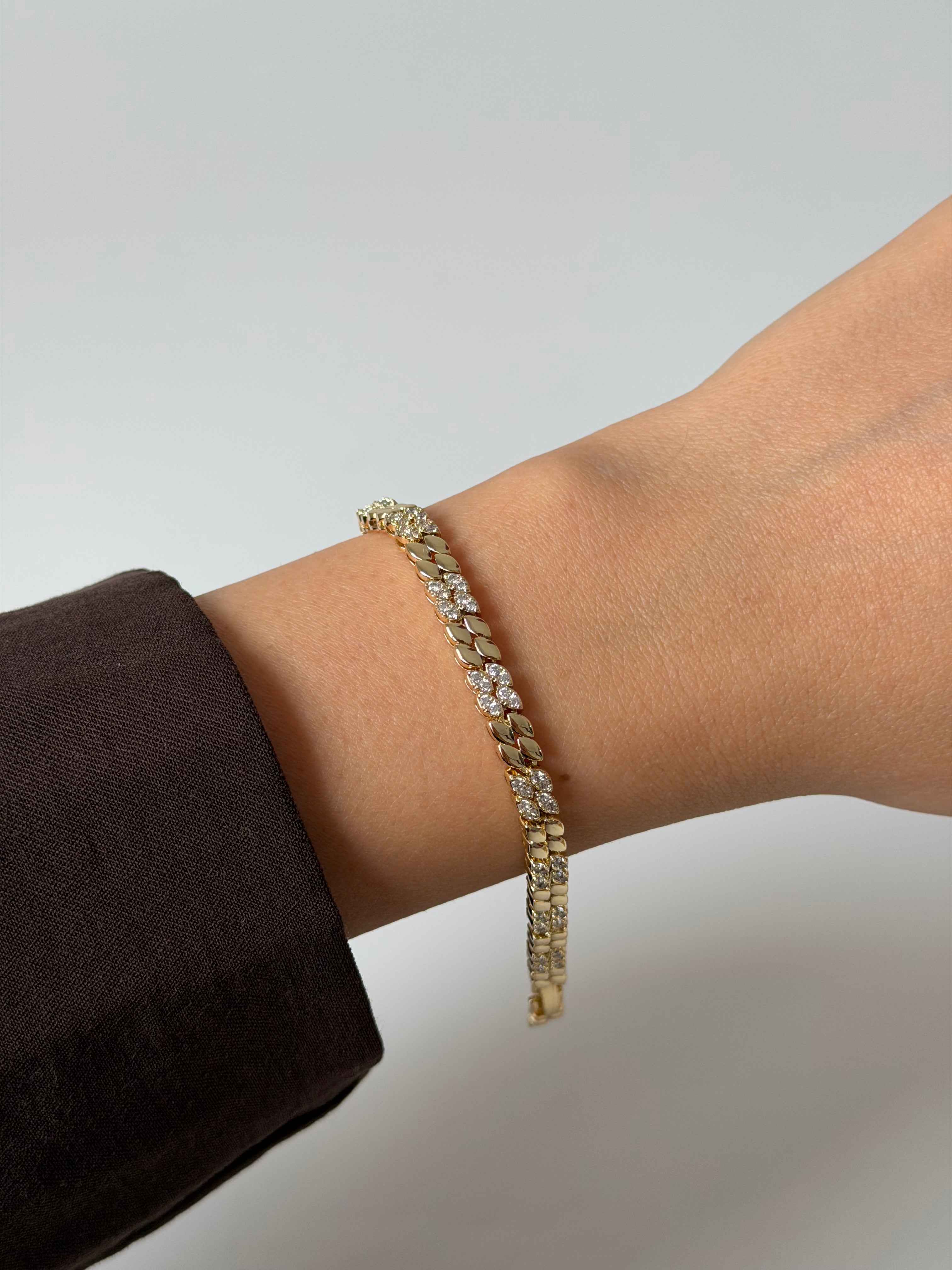 Çift Sıra taşlı Xuping Bileklik