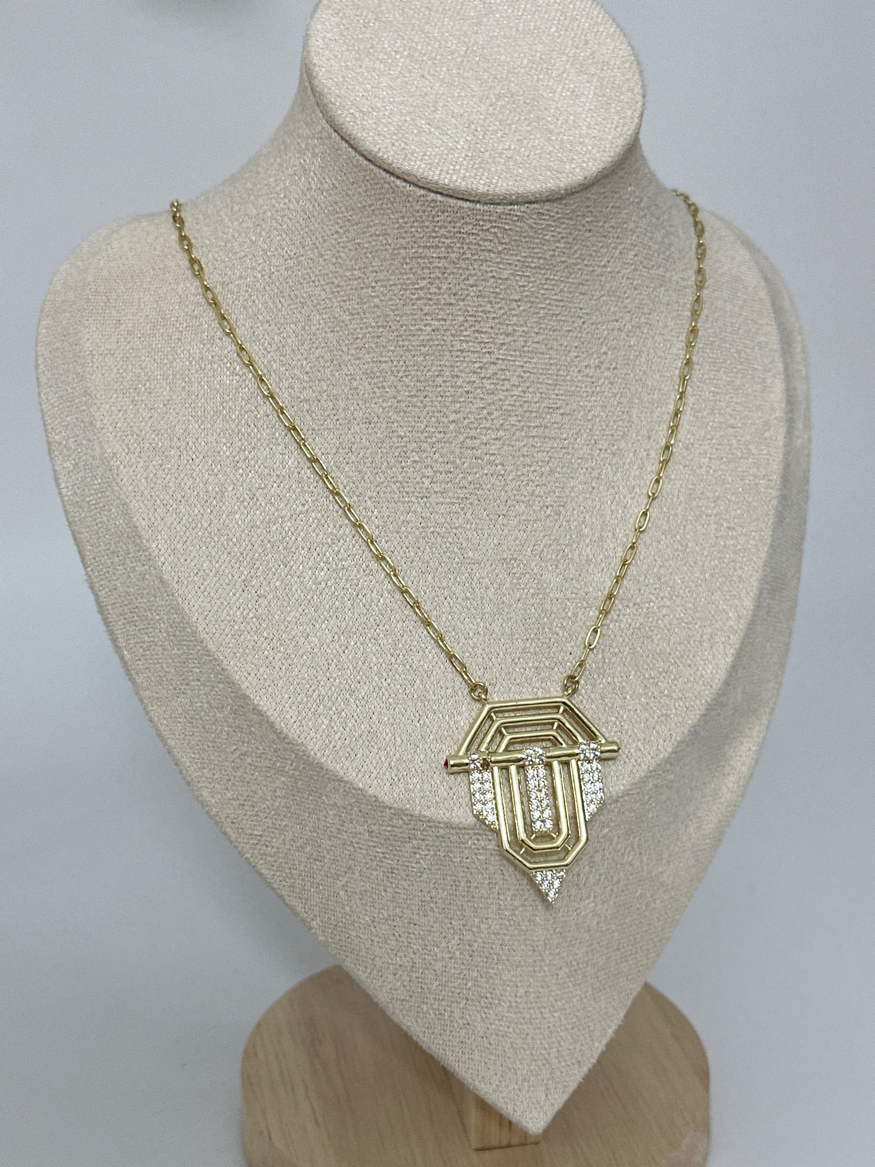 Serenay kolye taş detay