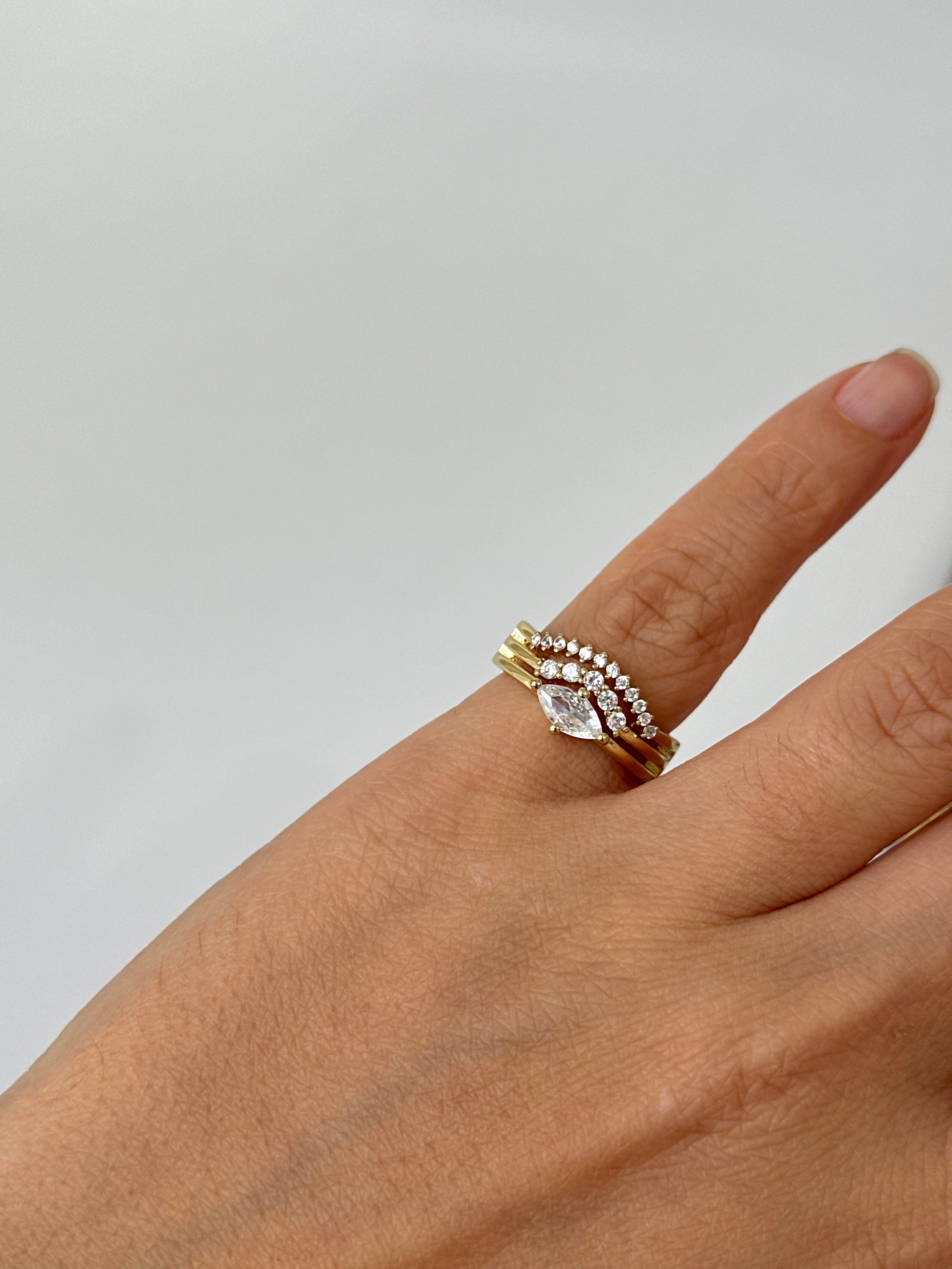 Persy 3’lğ görünüm Yüzük Ayarlı