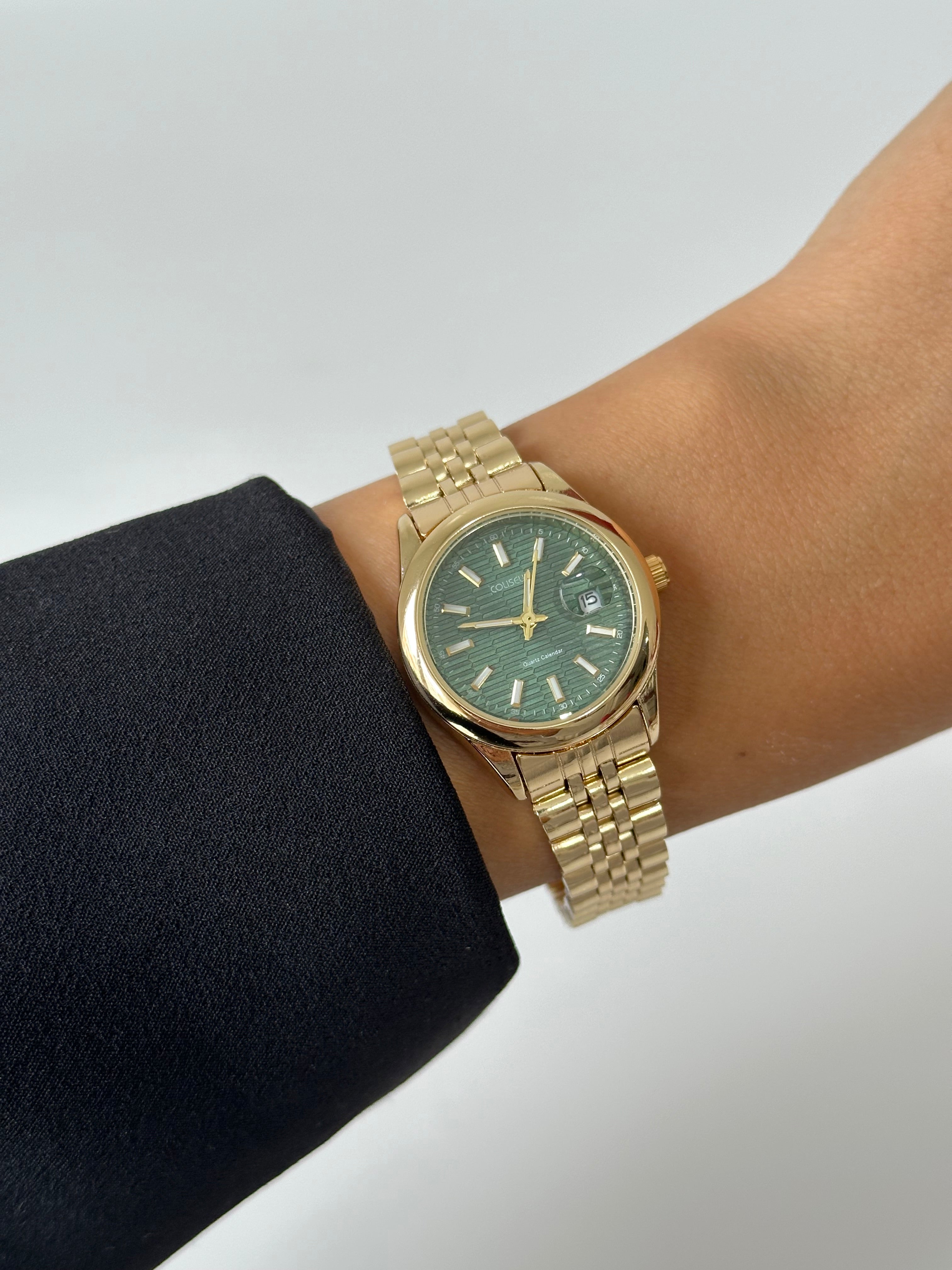 Gold Yeşil Kadran Saat