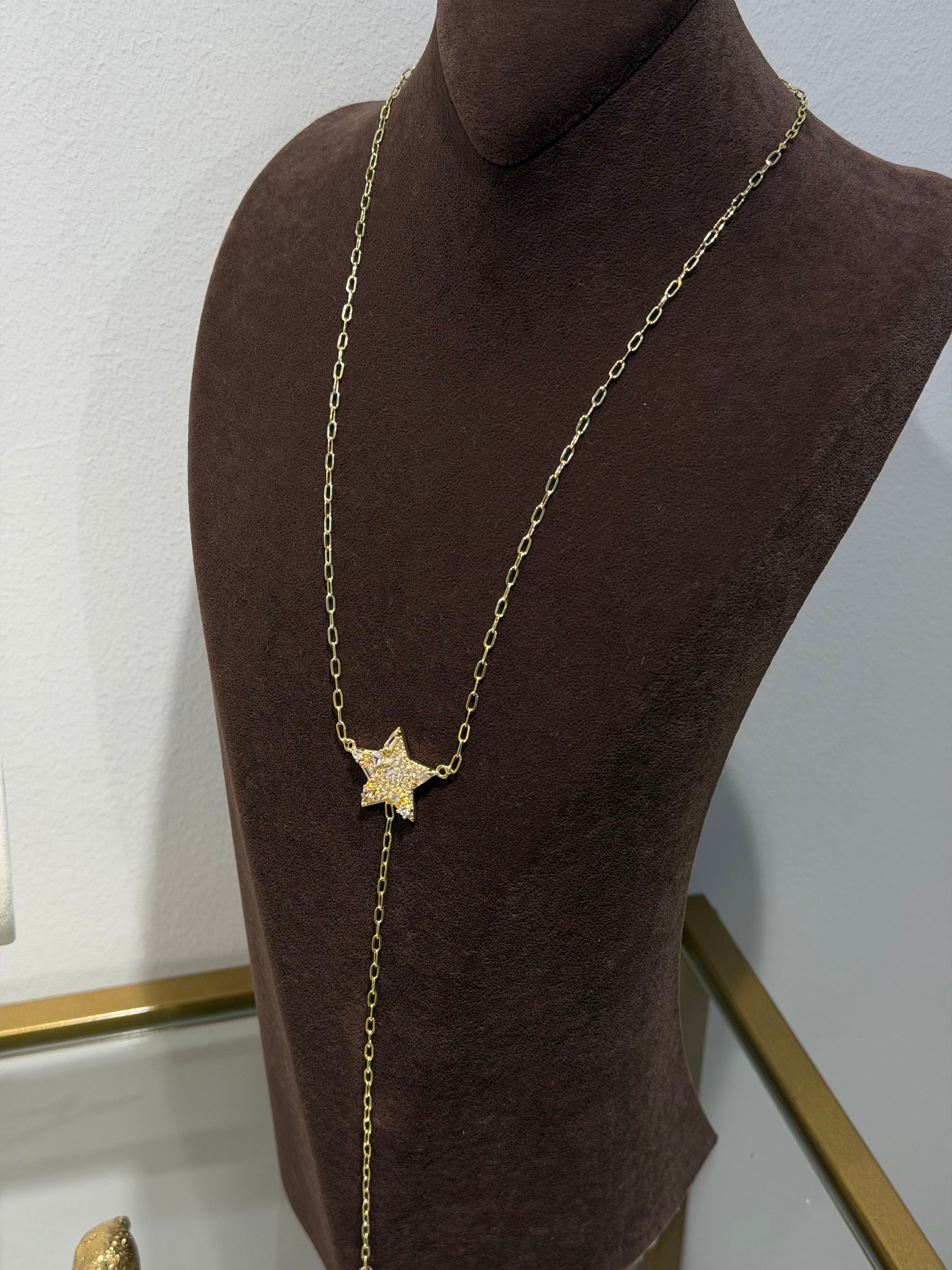 Yıldız Zincir Dekolte Kolye