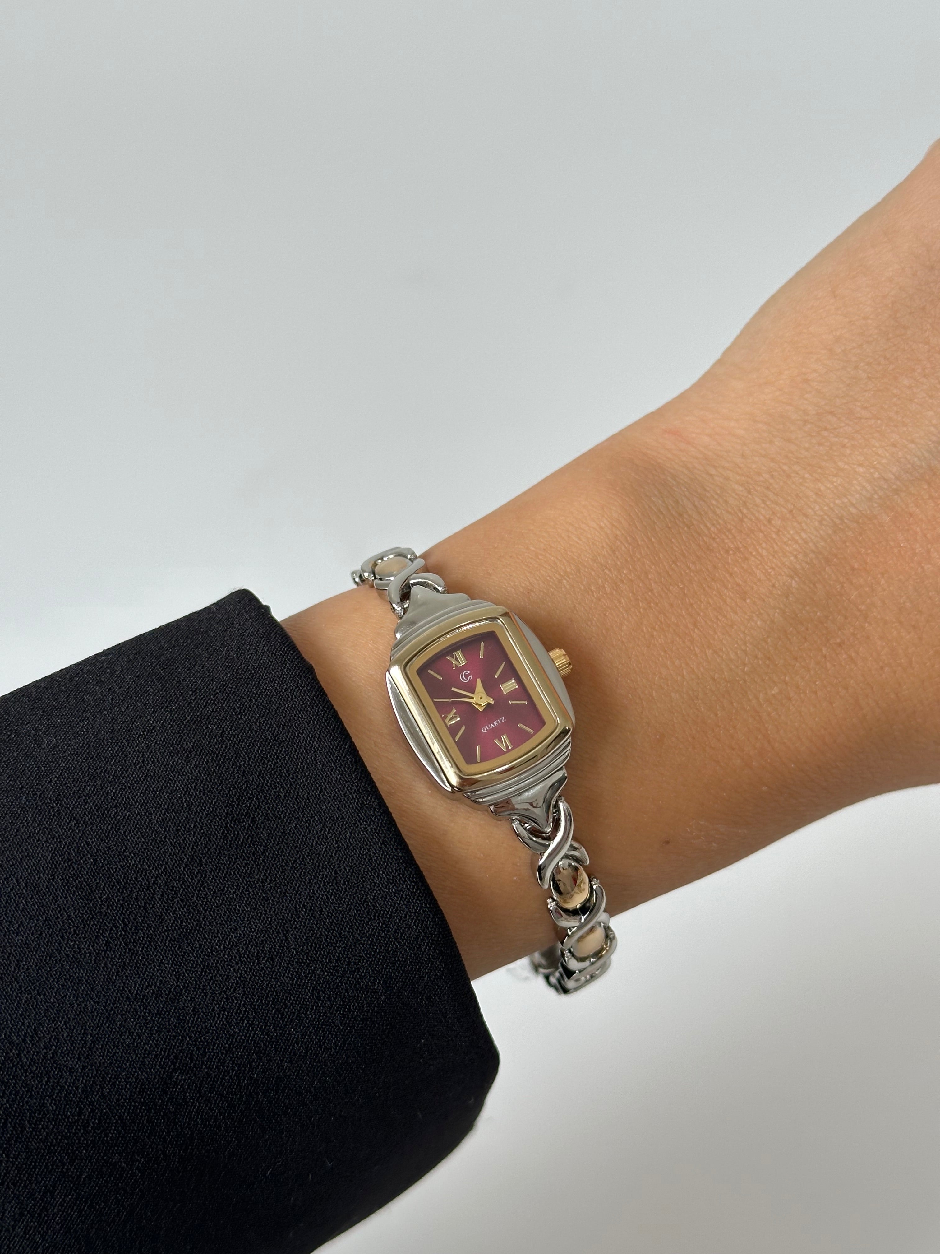 Kare Kadran Bordo Mix Saat