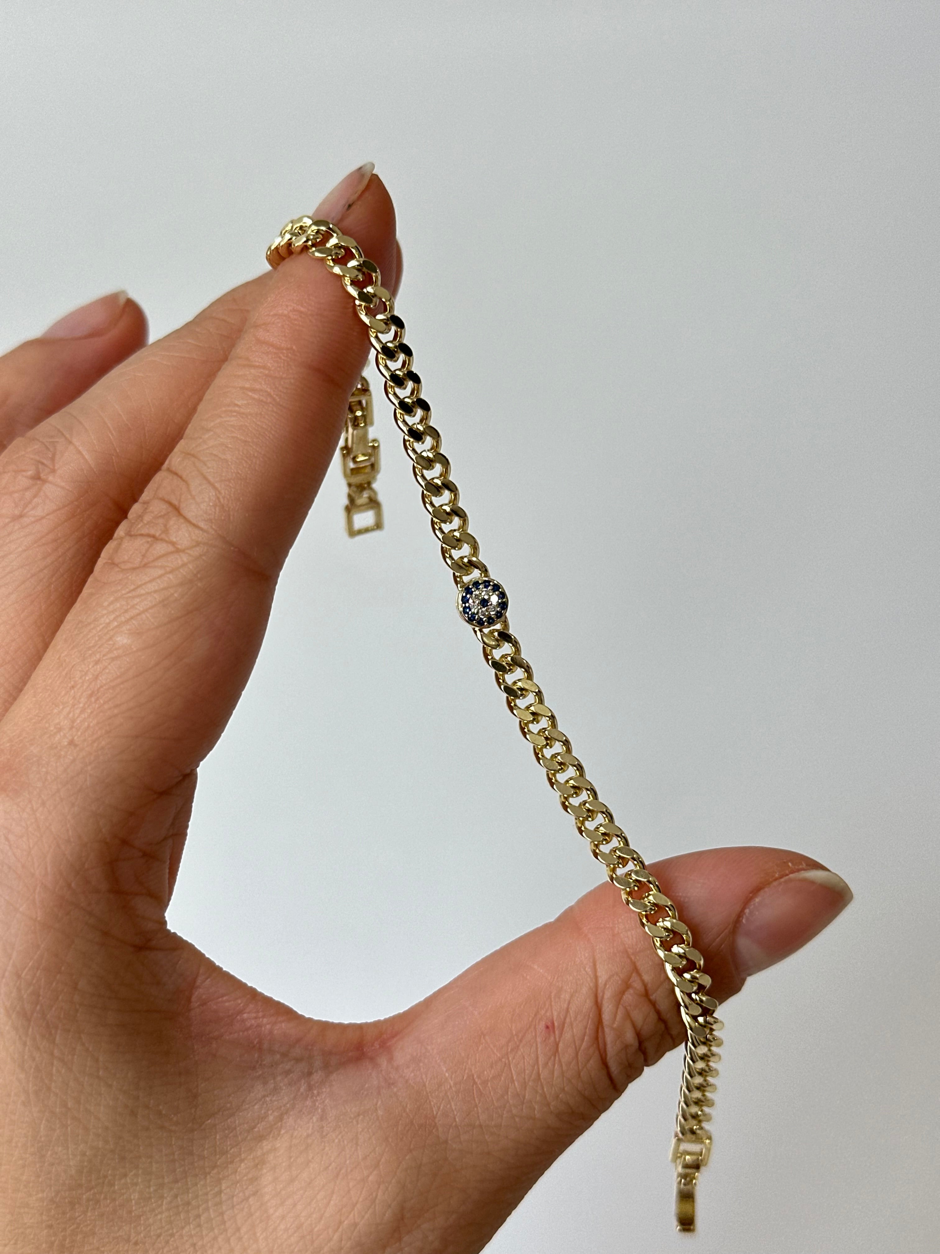 Nazar Boncuk Detay Zincir Bileklik