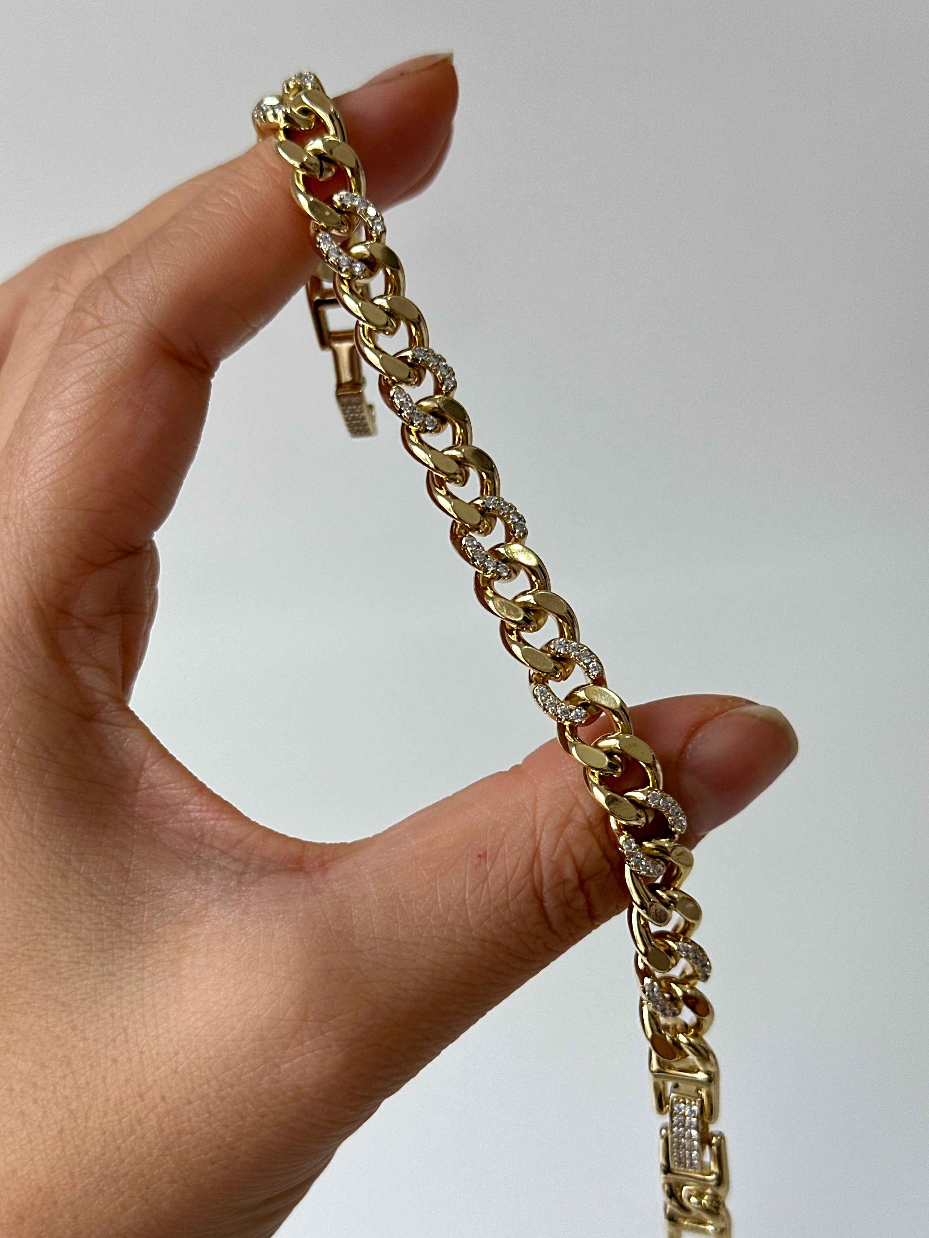 Gurmet Zincir Taş İşleme Bileklik