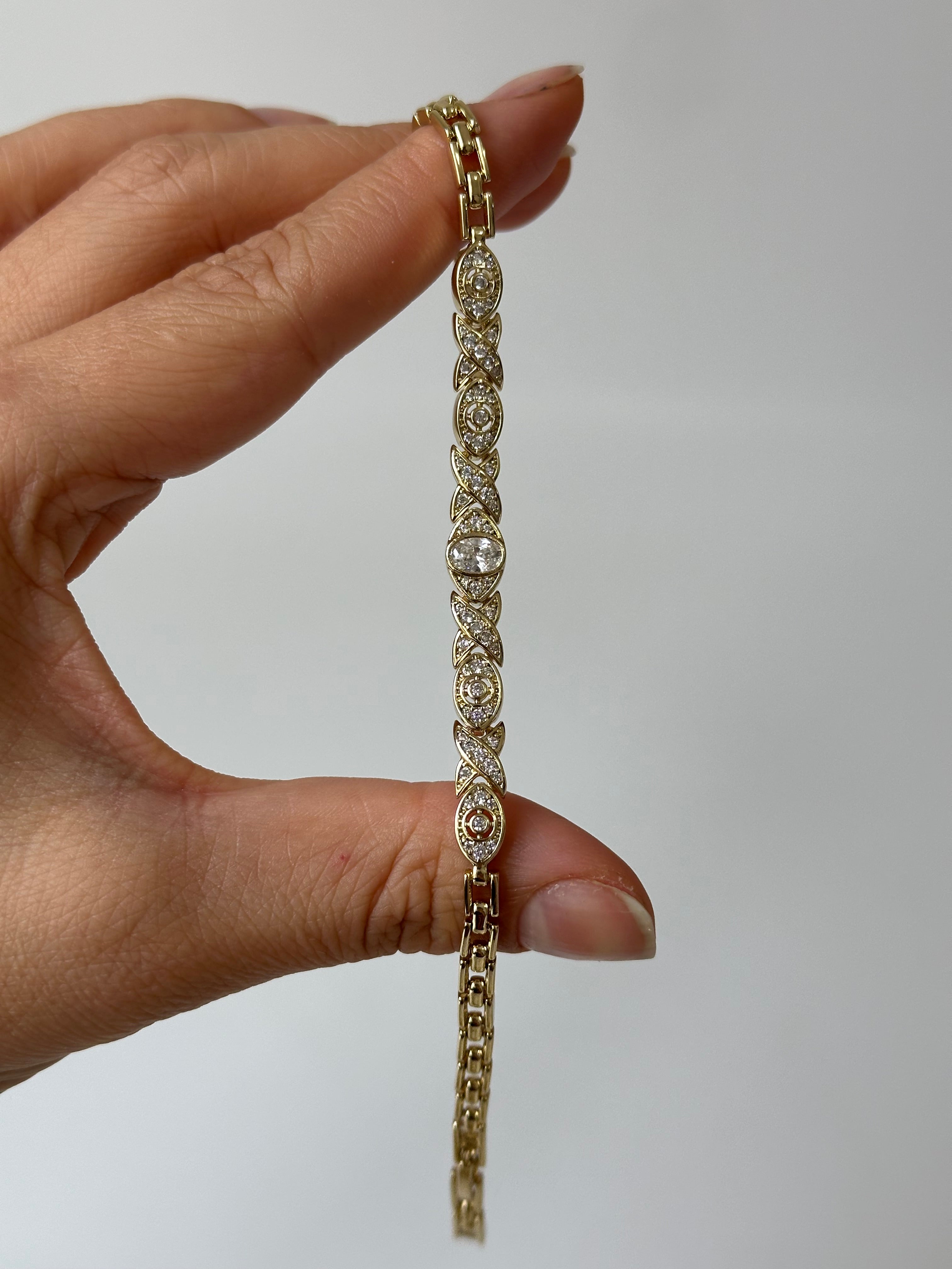 Vintage Elmas Taş Sıra Xuping Bileklik