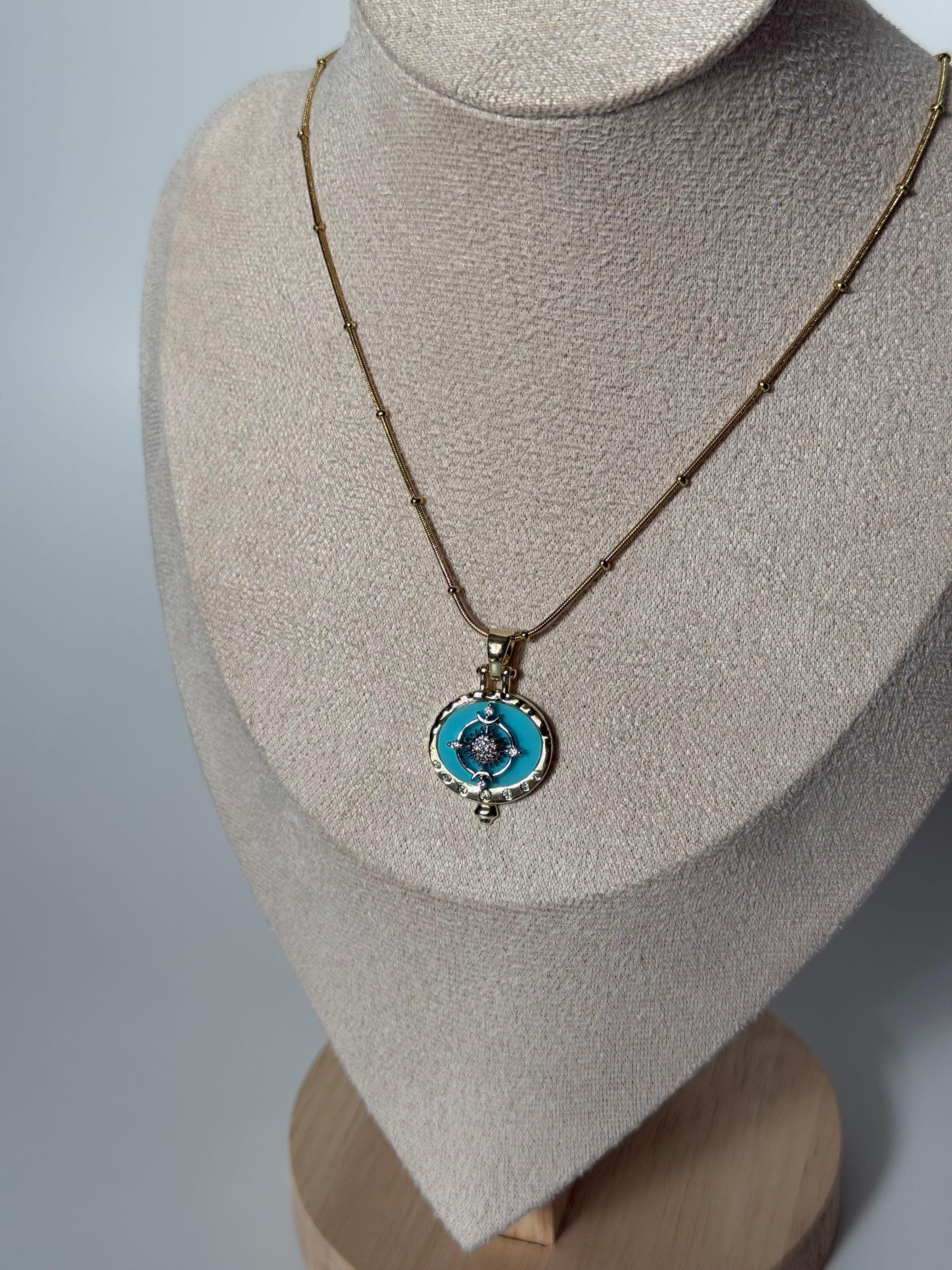 Pusula Blues Kolye Çelik