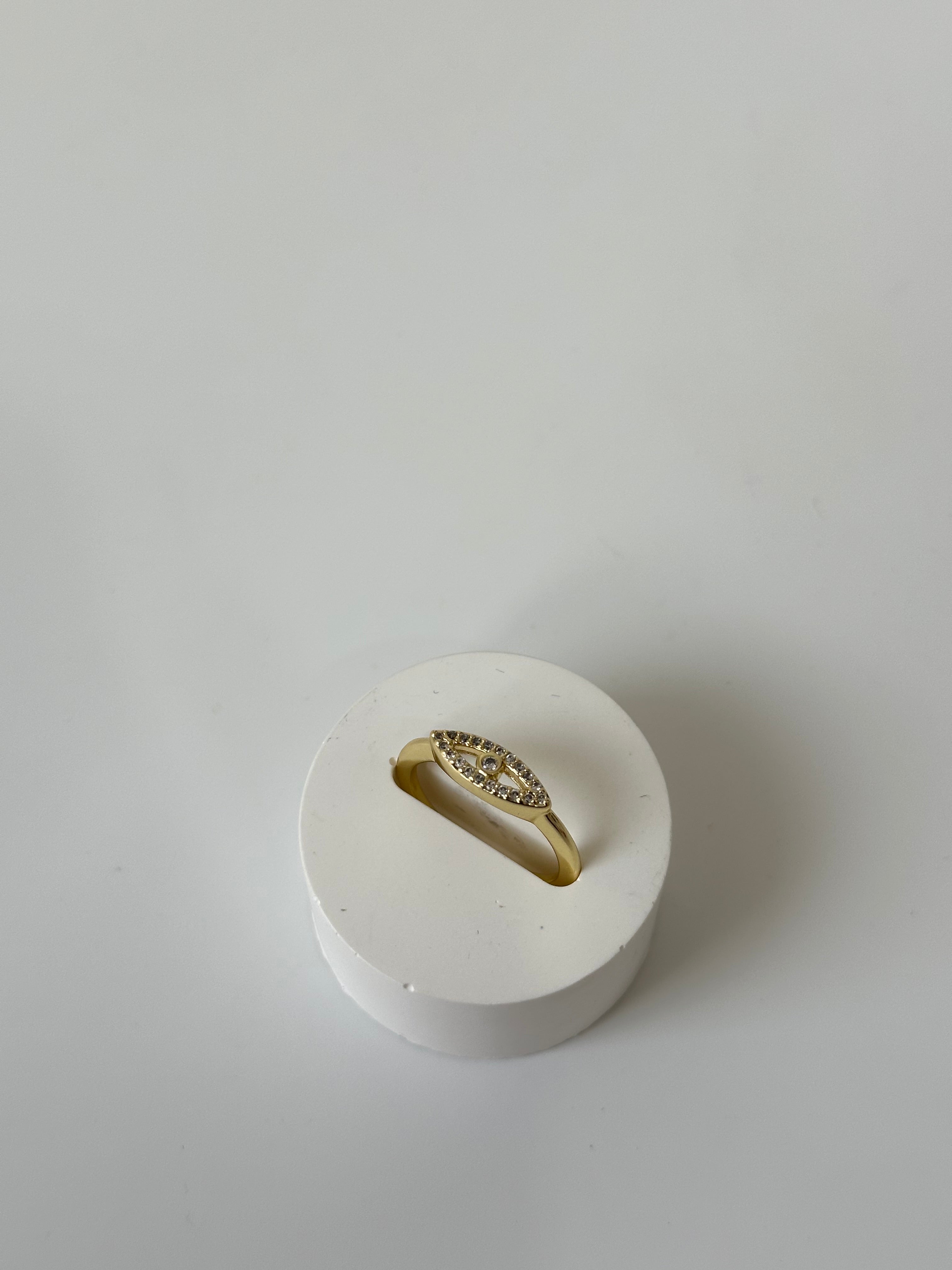 Zirkon Taş Göz Detay Yüzük