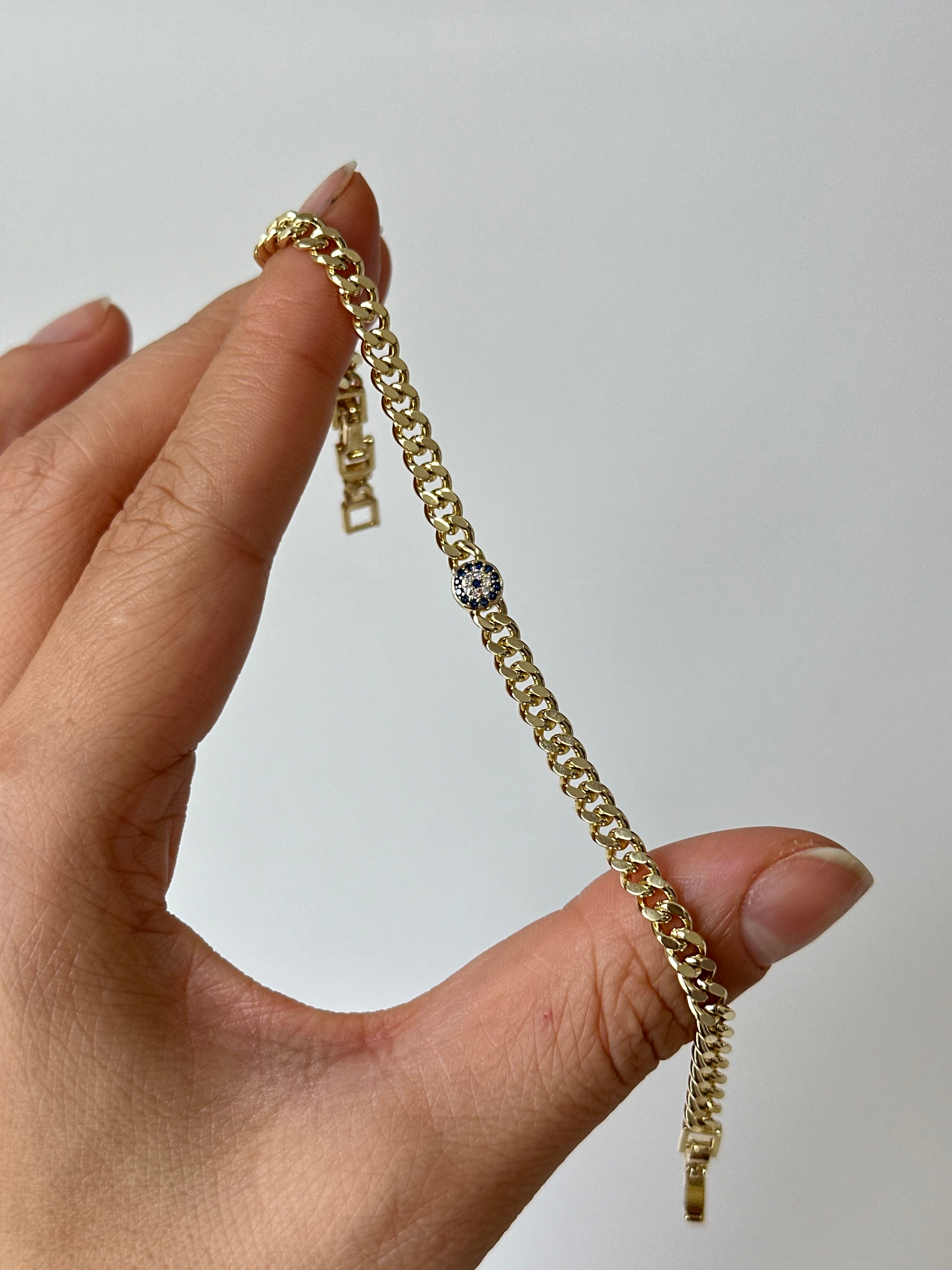 Nazar Boncuk Detay Zincir Bileklik