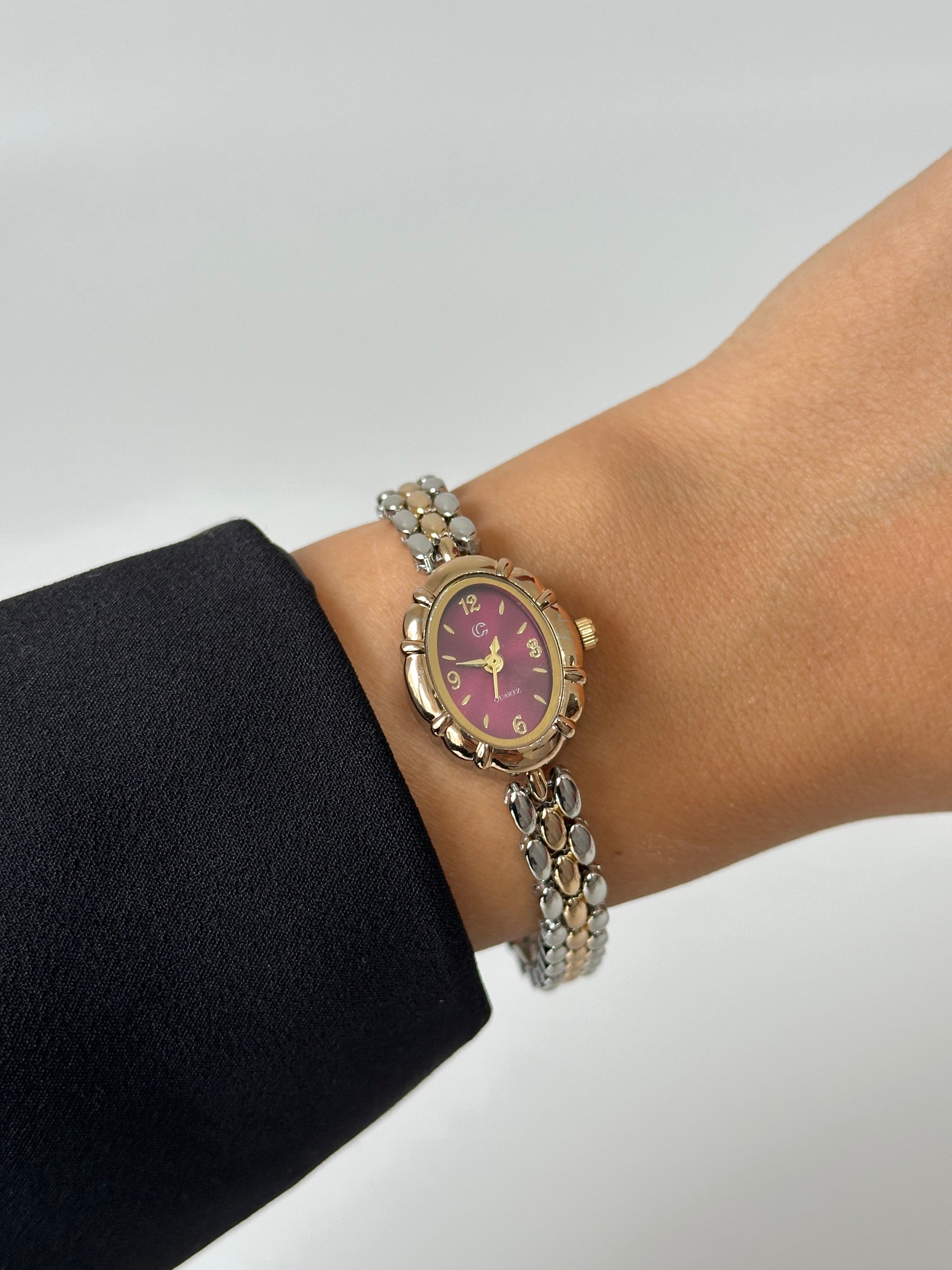 Princes Bordo Kadran Saat Vintage